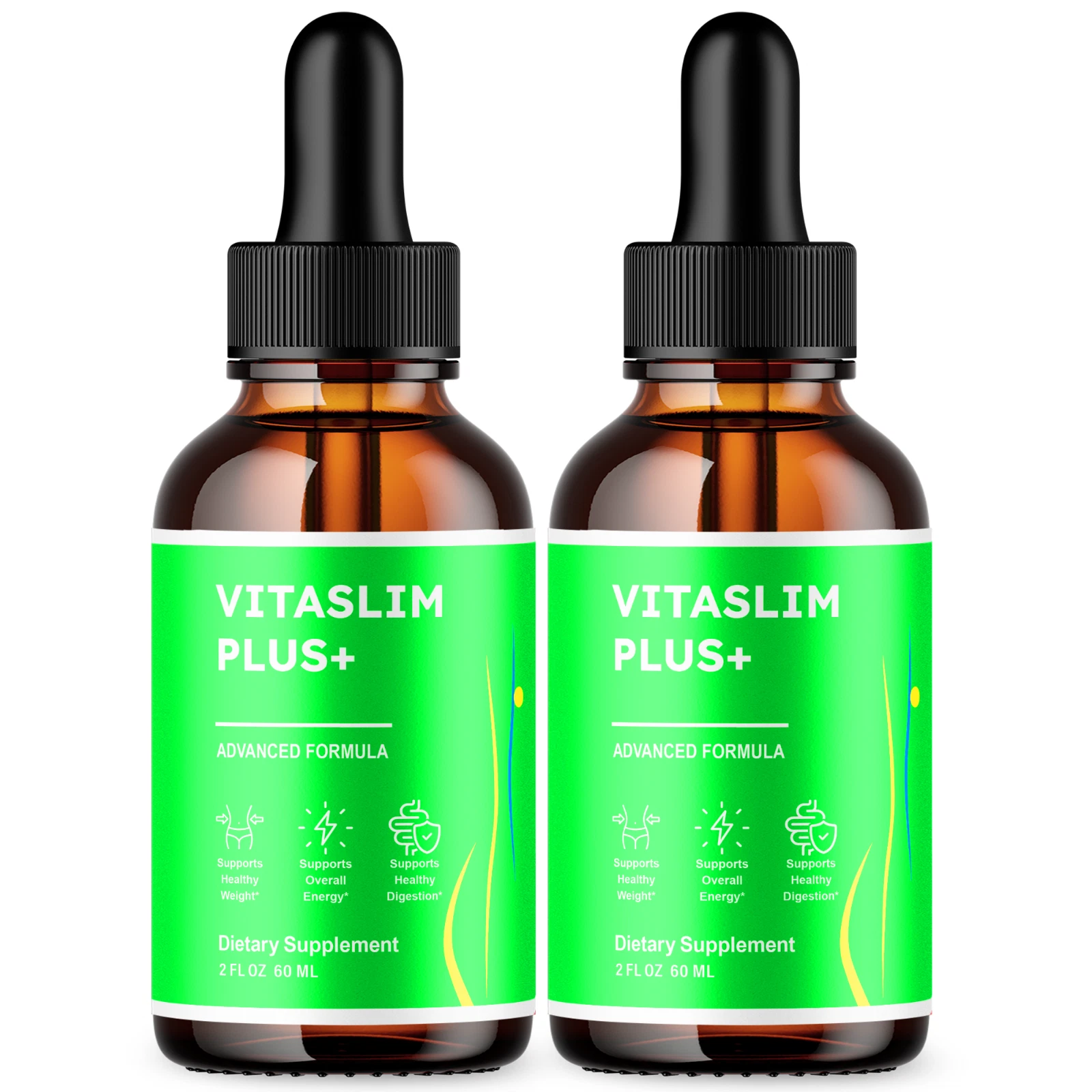 Vitaslim Plus Keto Drops Advanced Liquid Supplement for Fitness Support (2 Pack)