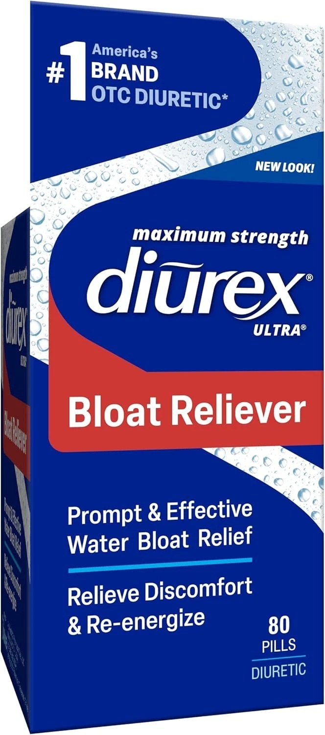 Diurex Ultra Water Pills 80ct - Relieves Bloat, Re-Energizing, Feel Less Heavy.