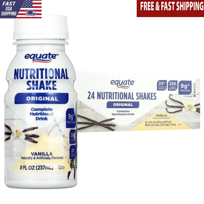 Vanilla Meal Replacement Shakes 24 Pack 9g Protein 25 Vitamins/minerals New