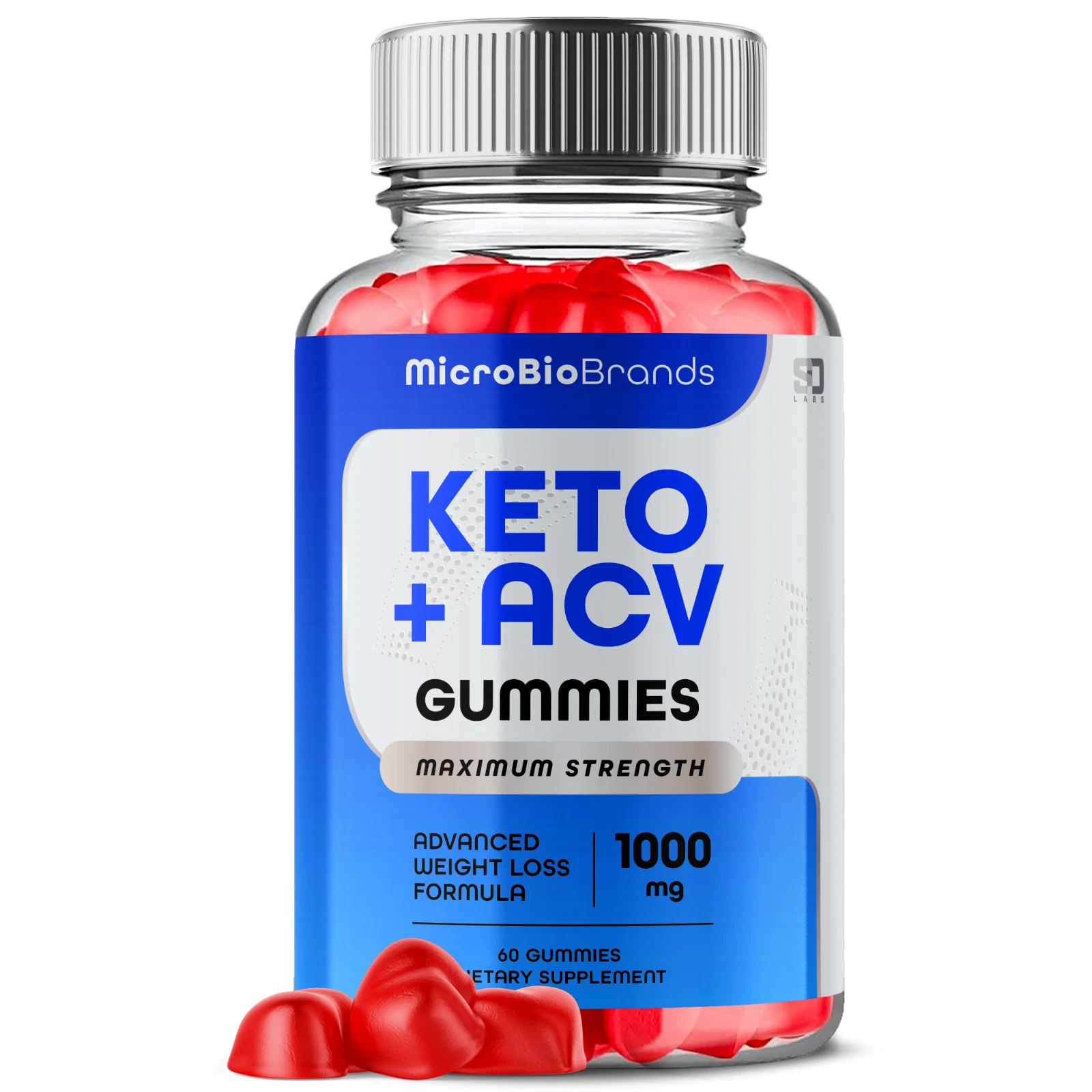 Microbio Keto ACV Gummies Maximum Strength Weight Loss Support 60 Gummies
