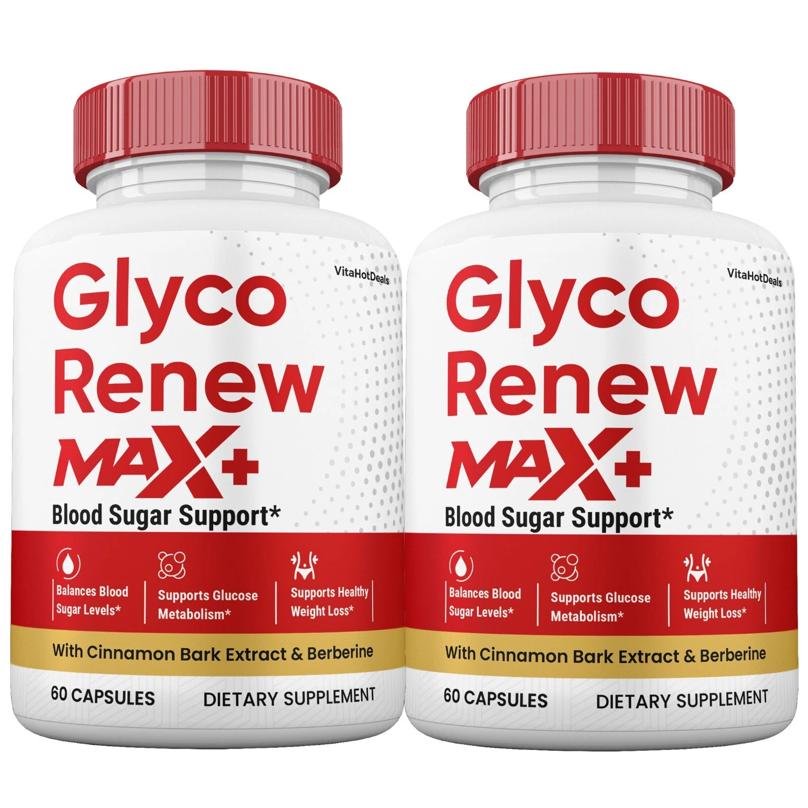 Glyco Renew Max + Blood Sugar Capsules, 2x Higher Potency Formula (2 Pack)