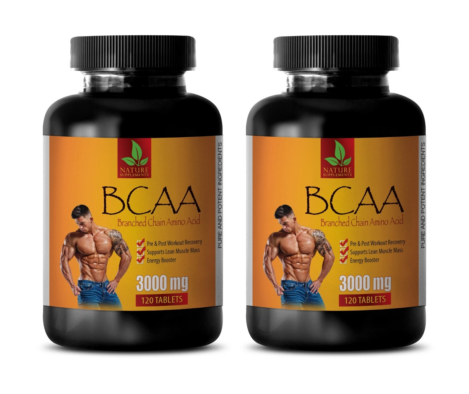amino acid complex - BCAA 3000mg - bcaa amino acids - 2 Bottles