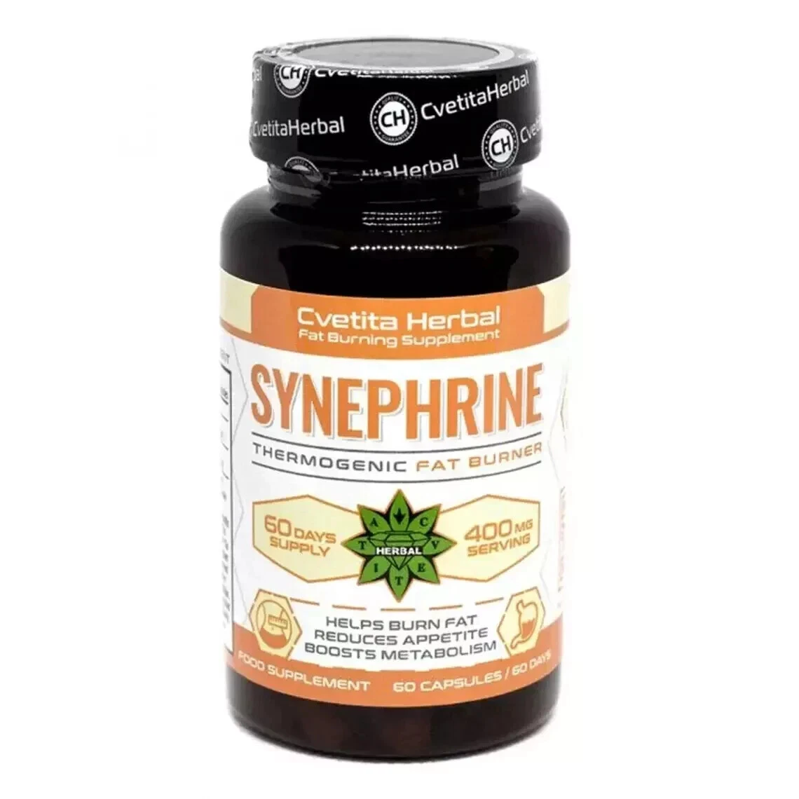 Synephrine Fat burner Weight Loss Metabolic Accelerator pills 60 caps Pack of 2.