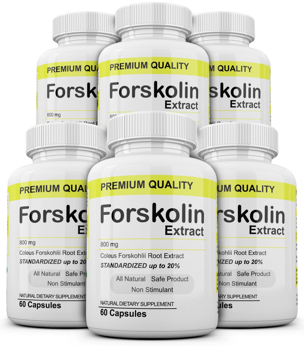 6 Maximum Strength 100% Pure Forskolin 800mg Rapid Results! Forskolin Extract