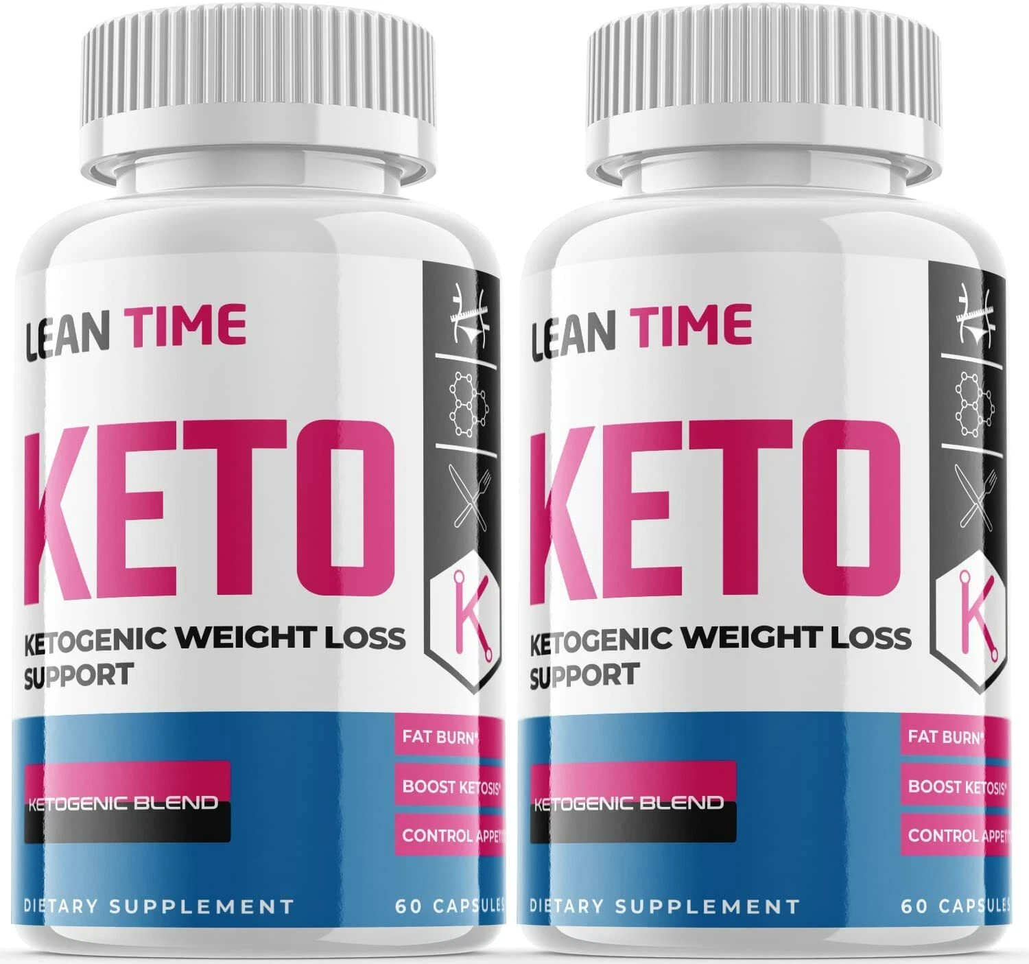 2-Lean Time Keto Diet Pills,Weight Loss,Fat Burn,Appetite Suppressant Supplement