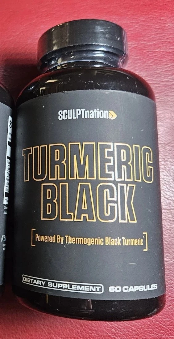 Turmeric Black Sculptnation Fatigue Fat Burn Weight Loss 60 Capsules Exp 10/26
