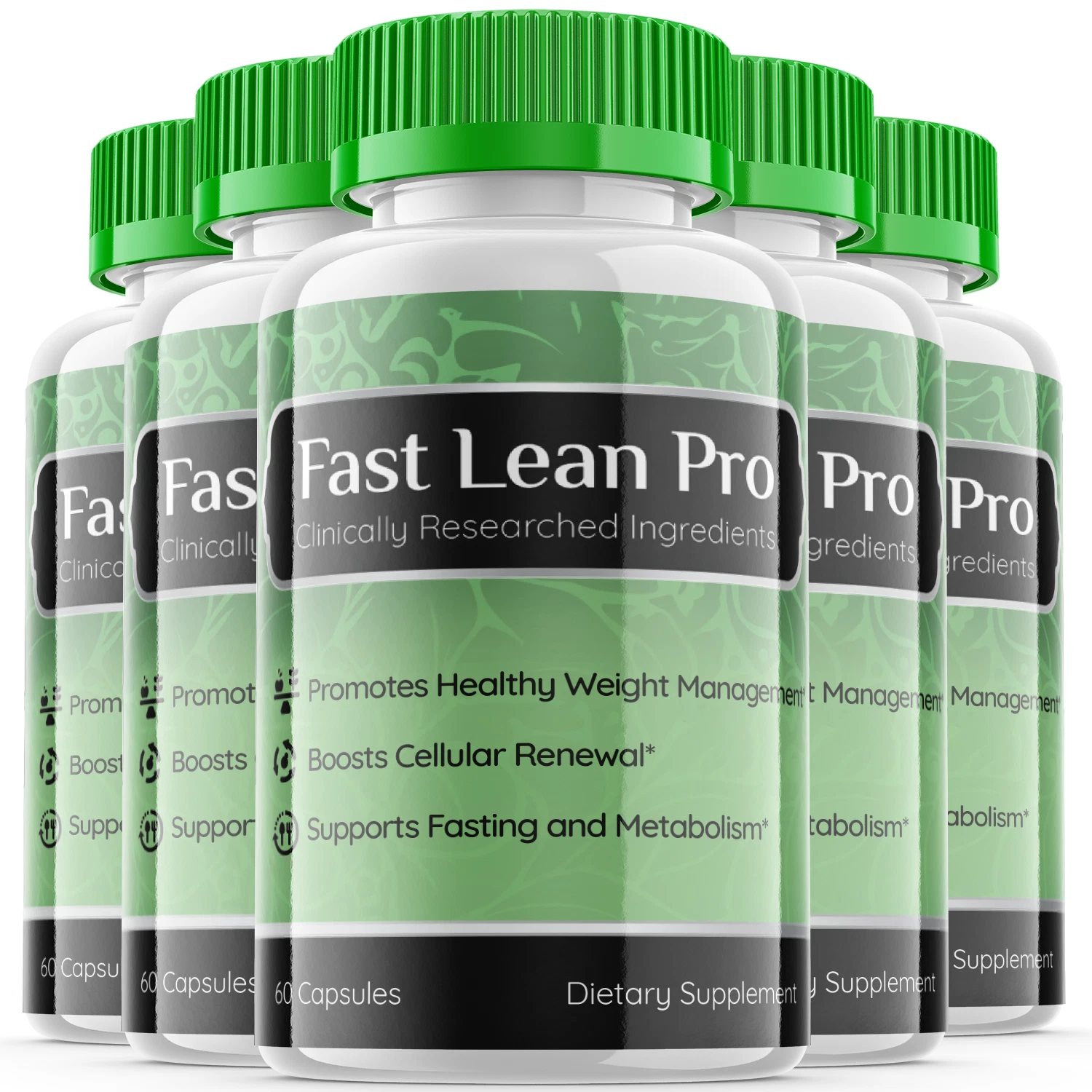 (5 Pack) Fast Lean Pro, Fast Lean Pro Weight Loss Supplement (300 Capsules)
