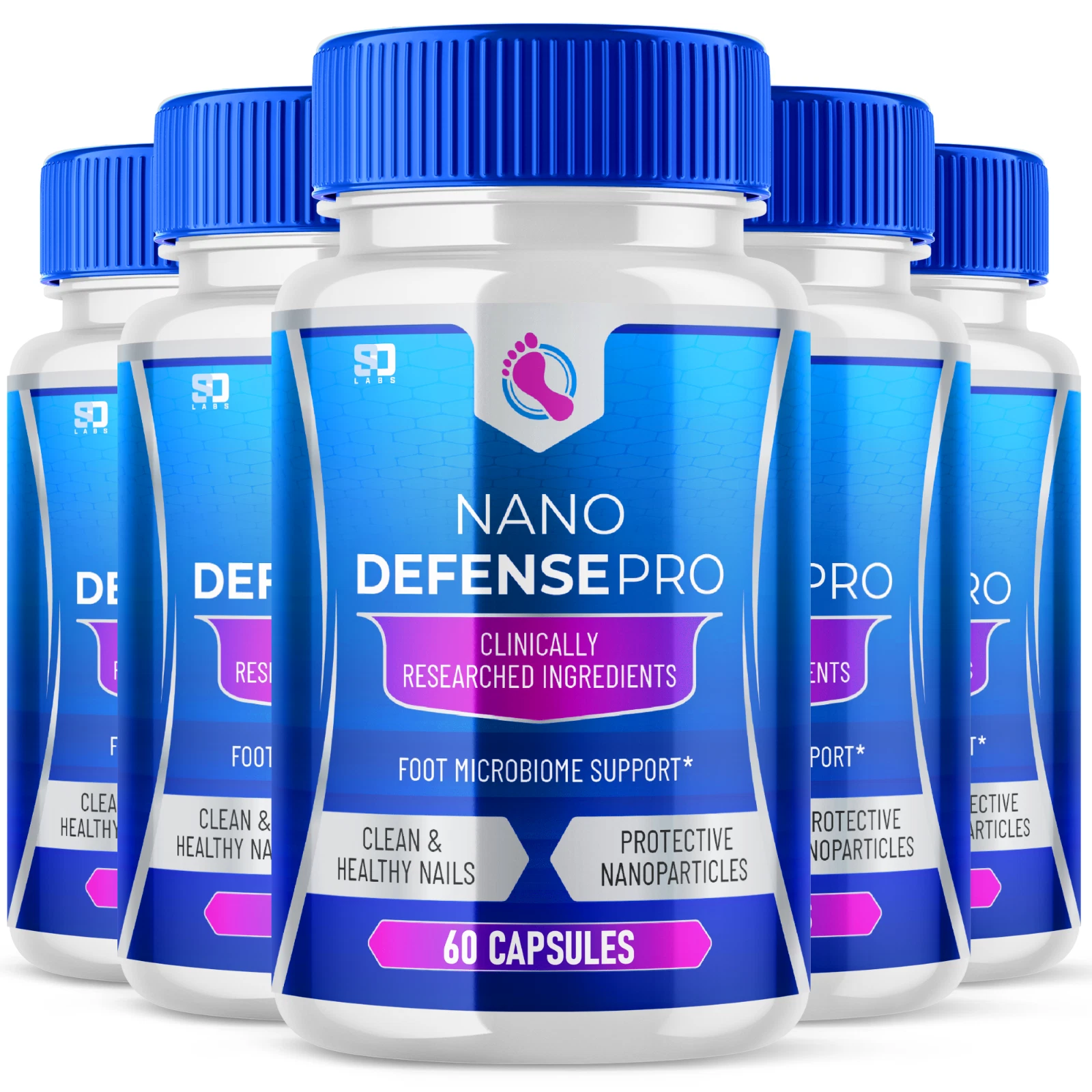 Nano Defense Pro for Healthy Skin and Nails Fungus Support Supplement 5Pack
