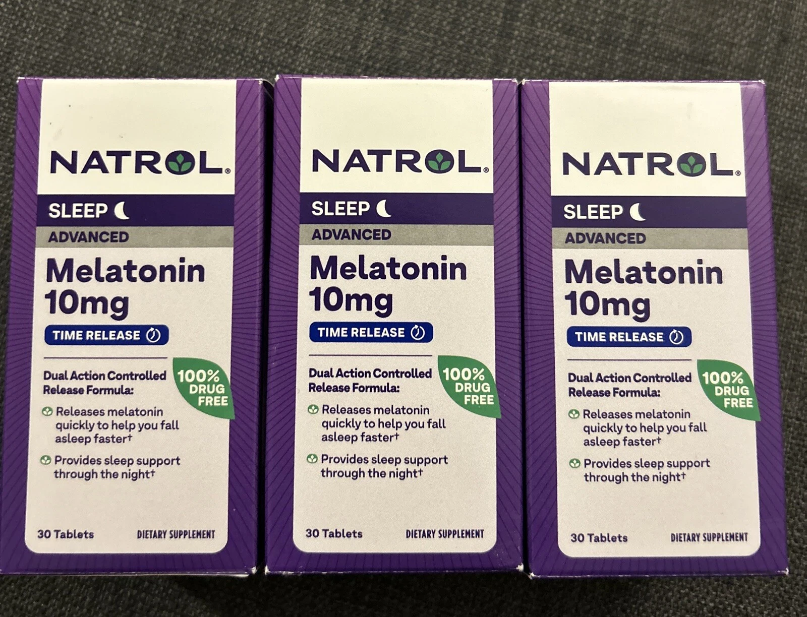 Natrol Sleep Melatonin - 10 mg - 30 Tablets Each - Exp 04/2026
