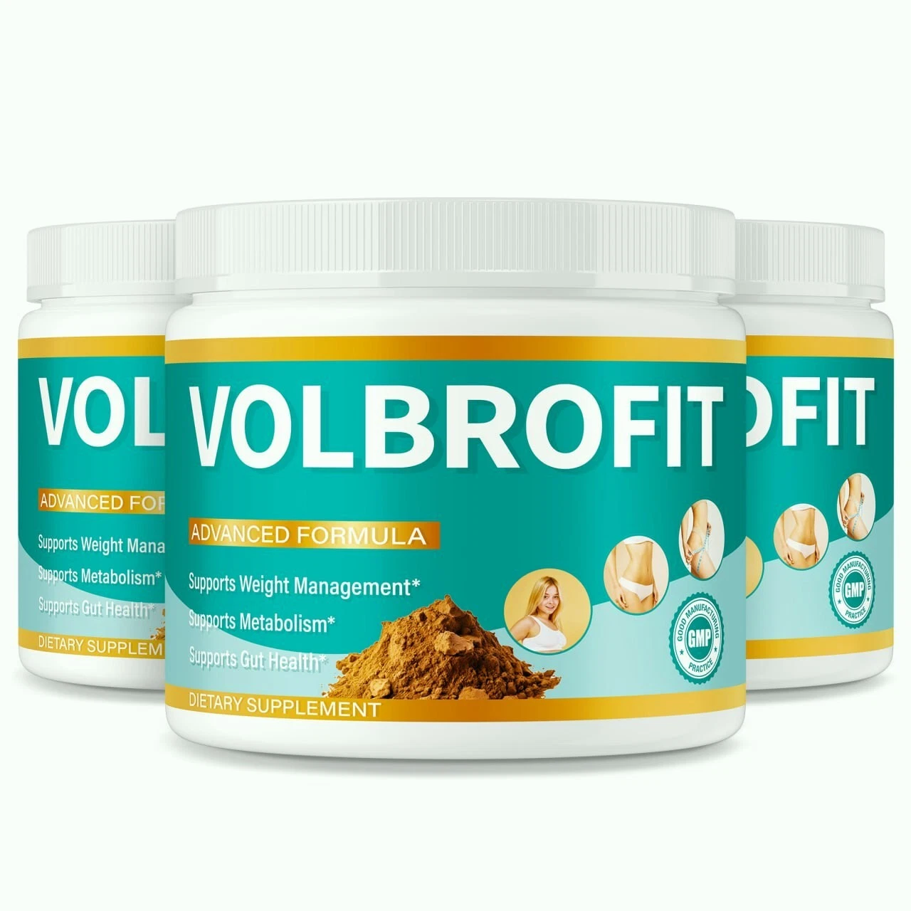 (3 Pack) Volbrofit Advanced Weight Loss Powder for Energy & Fat Burning