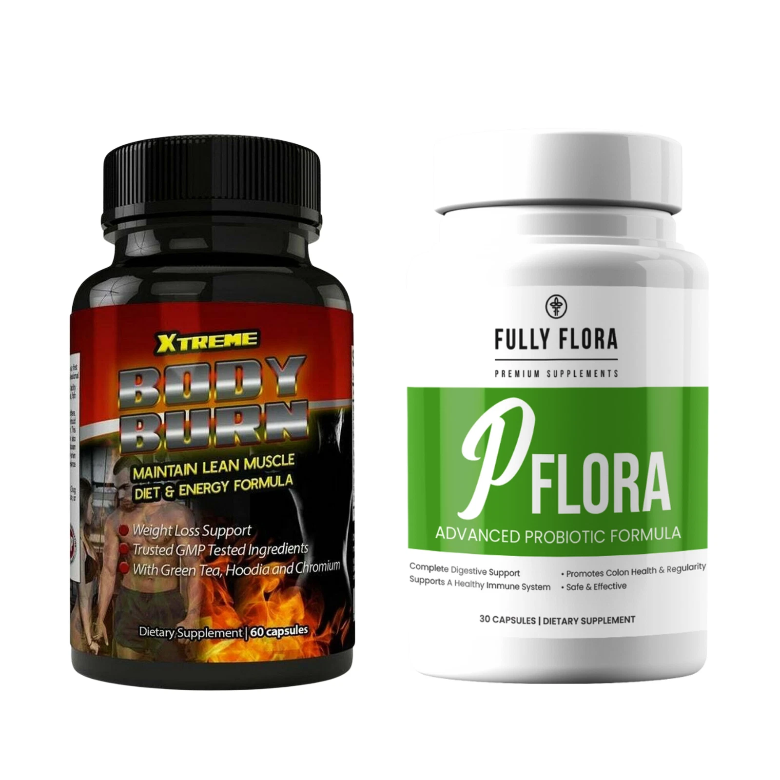 Xtreme Body Fat Burn Weight Loss Pills Flora Probiotic Immune Health Supplements