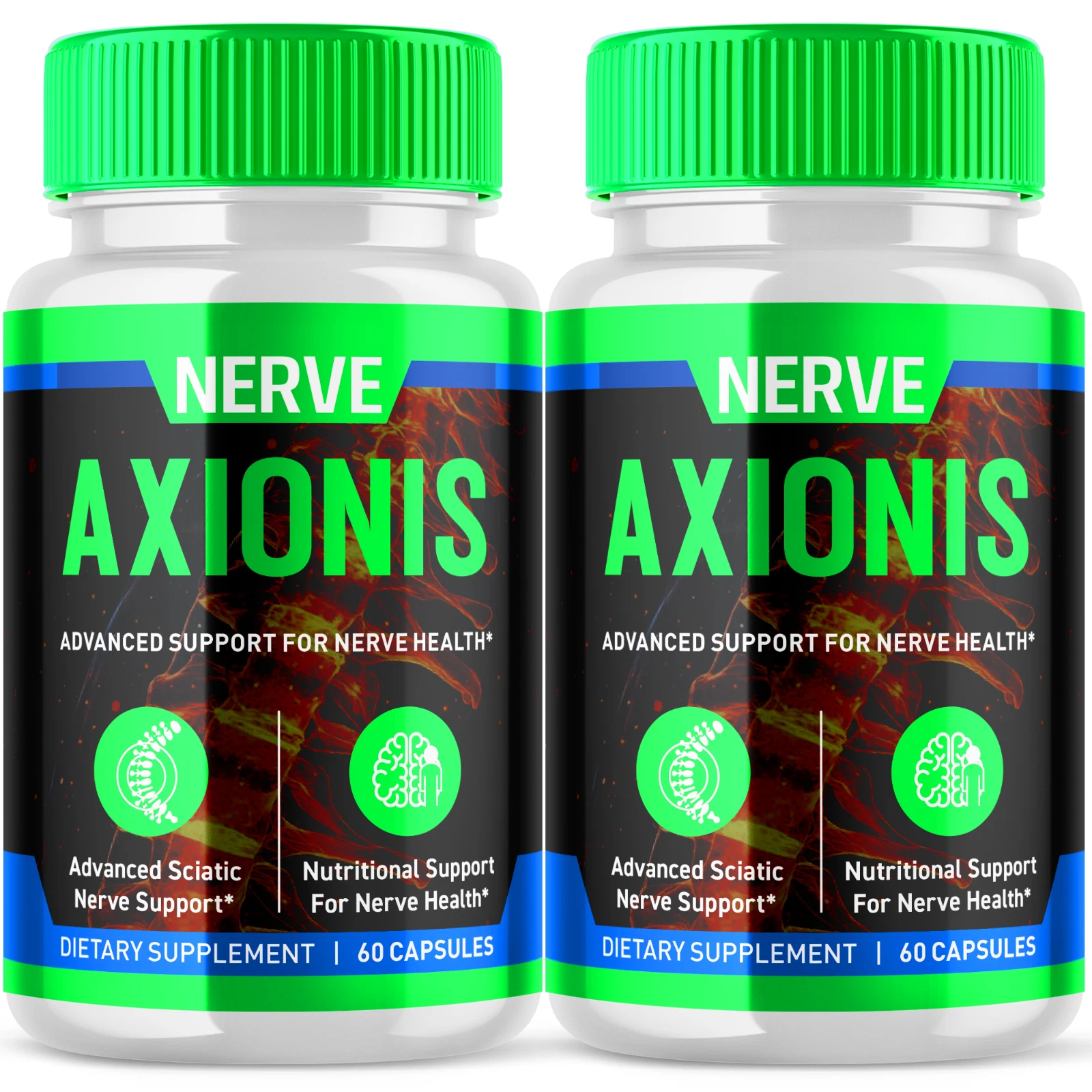 Axionis Advanced Nerve Support Formula Maximum Strength Vitamin 120 Capsules
