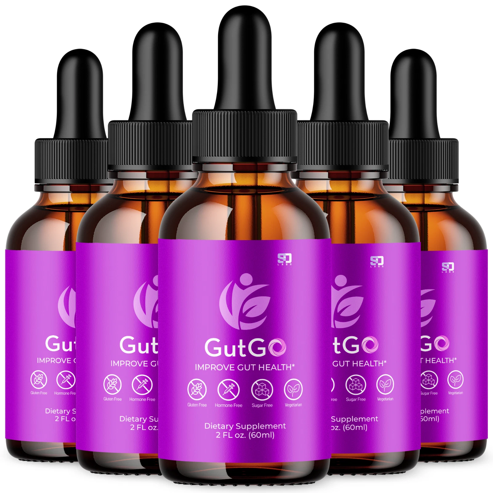 Gut Go Health Supplement - Support for Optimal Digestive Health (5 Pack)