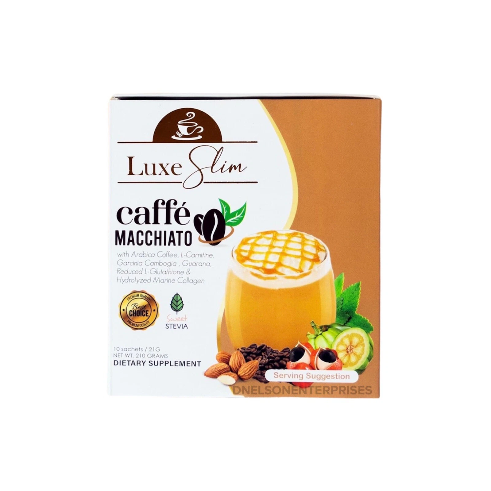 Luxe Slim Caffee MACCHIATO With Collagen & L-Glutathione, 10 Sachets