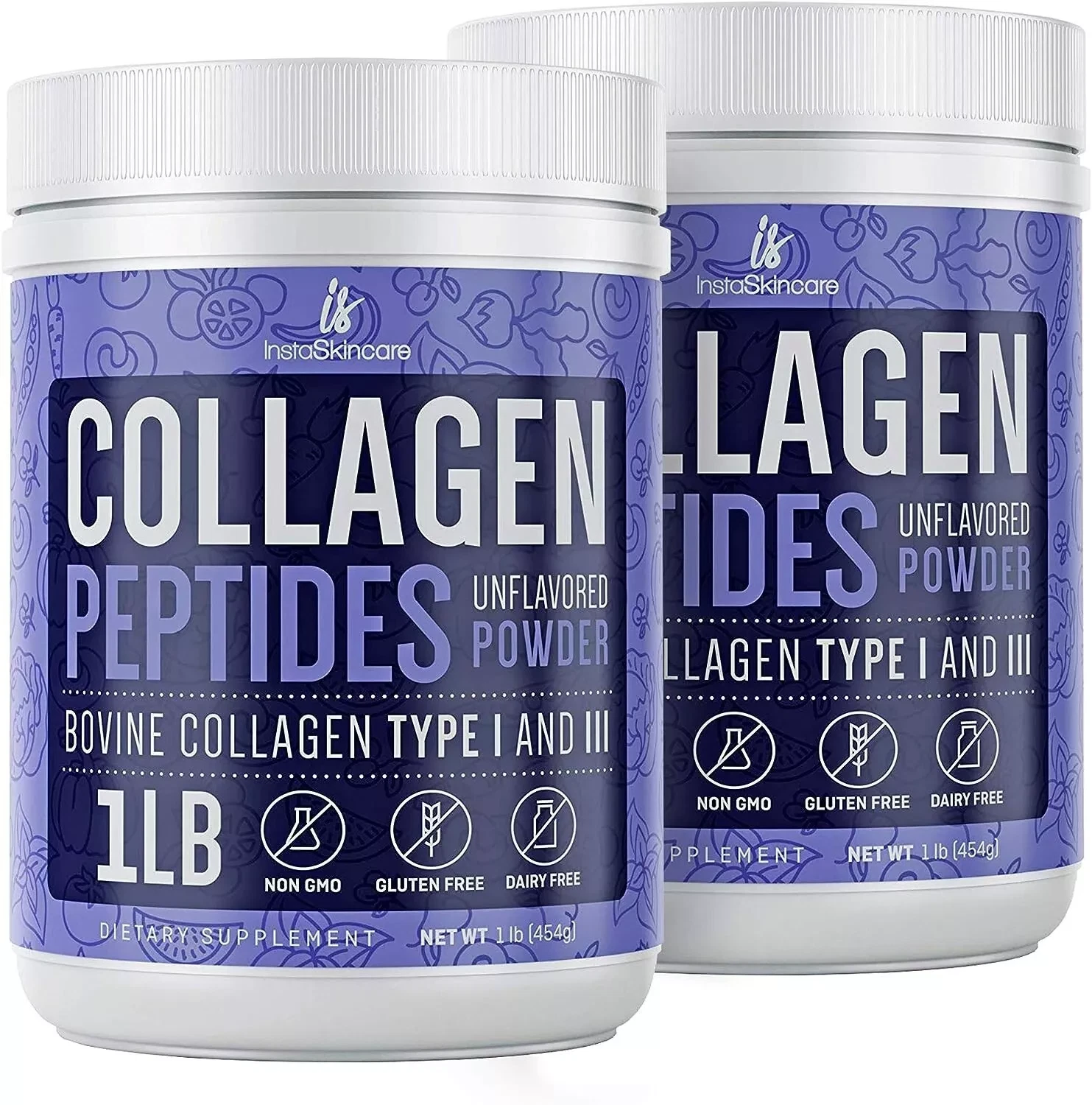 Collagen Peptides Powder Hydrolyzed Protein Types 1&3 Anti-aging Supplement 2LB