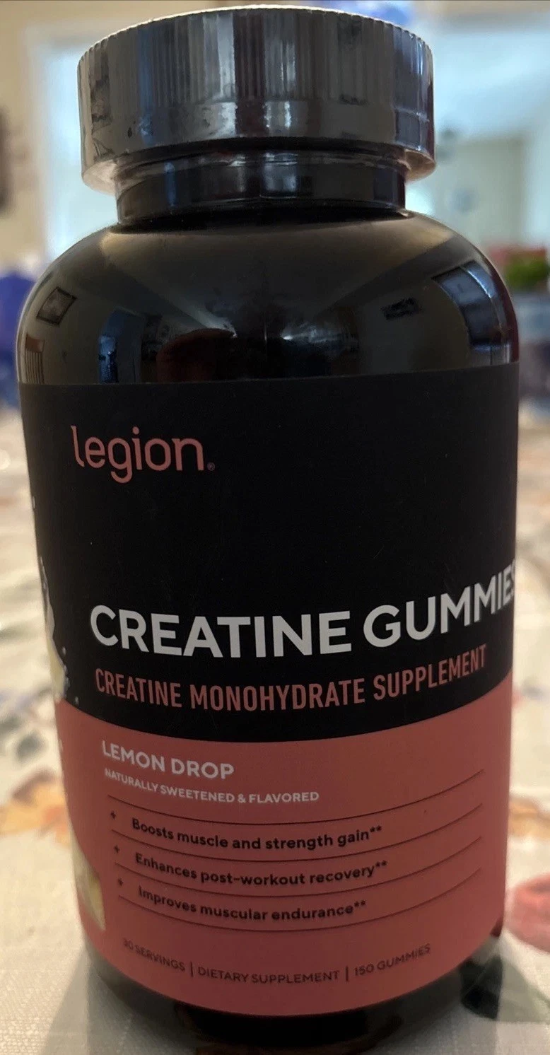 Legion Creatine Supplement Gummies, Lemon Drop, 150 Gummies…Muscle Strength New