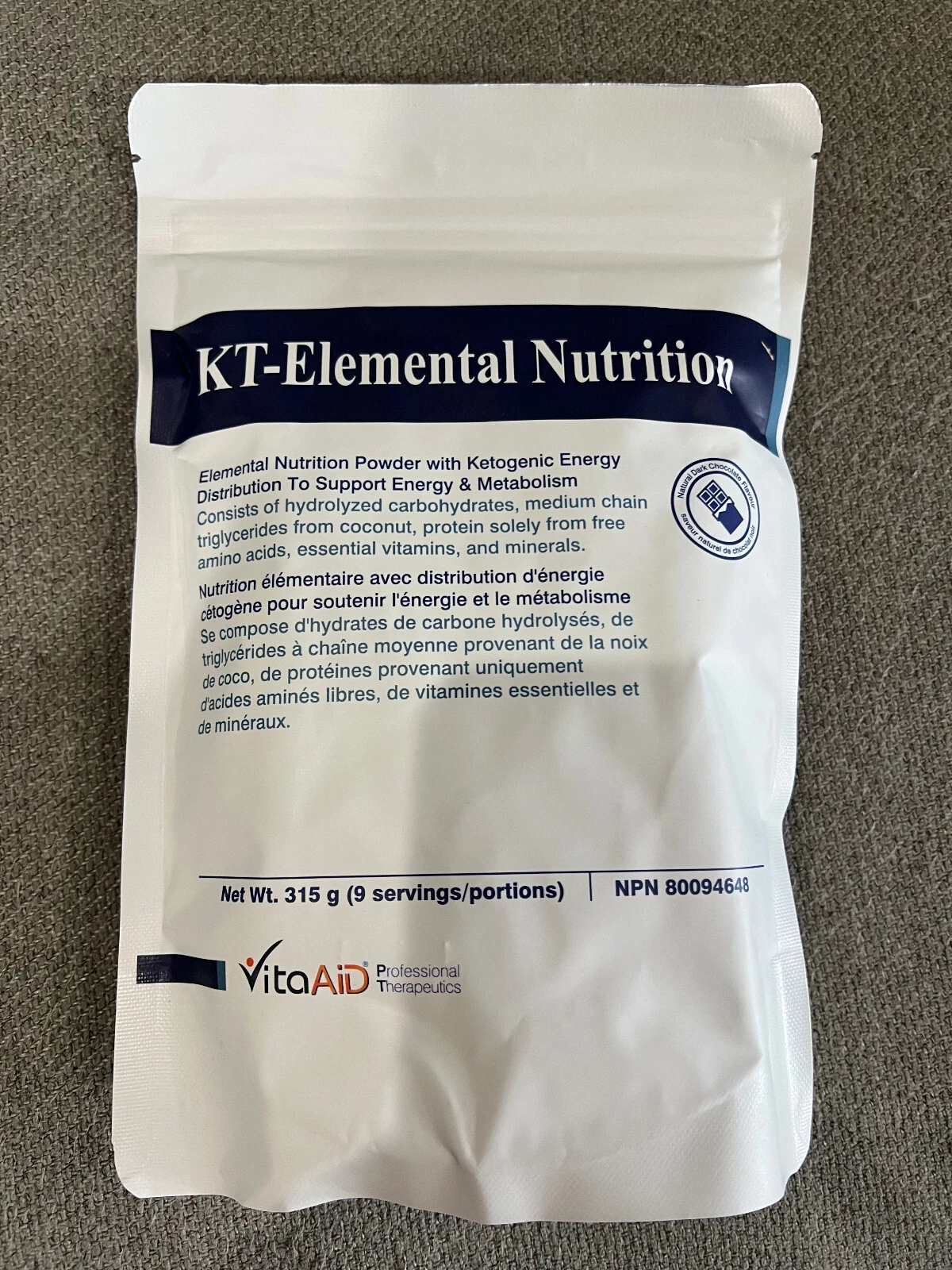Keto-Elemental Nutrition Diet Chocolate, Vita Aid Professional Therapeutics