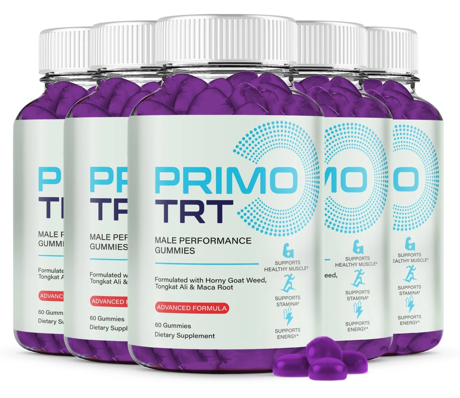 Primo TRT Gummies Maximum Strength Formula Chewable Vitamin 300 Gummies