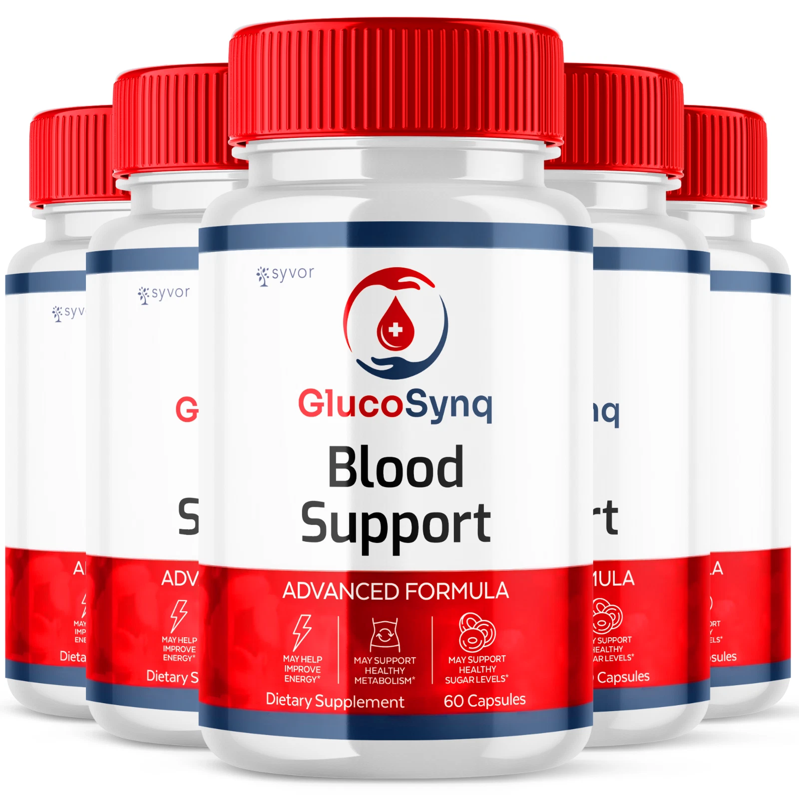 Glucocync Blood Support Advanced Formula Supplement Natural Ingredients 300 Caps