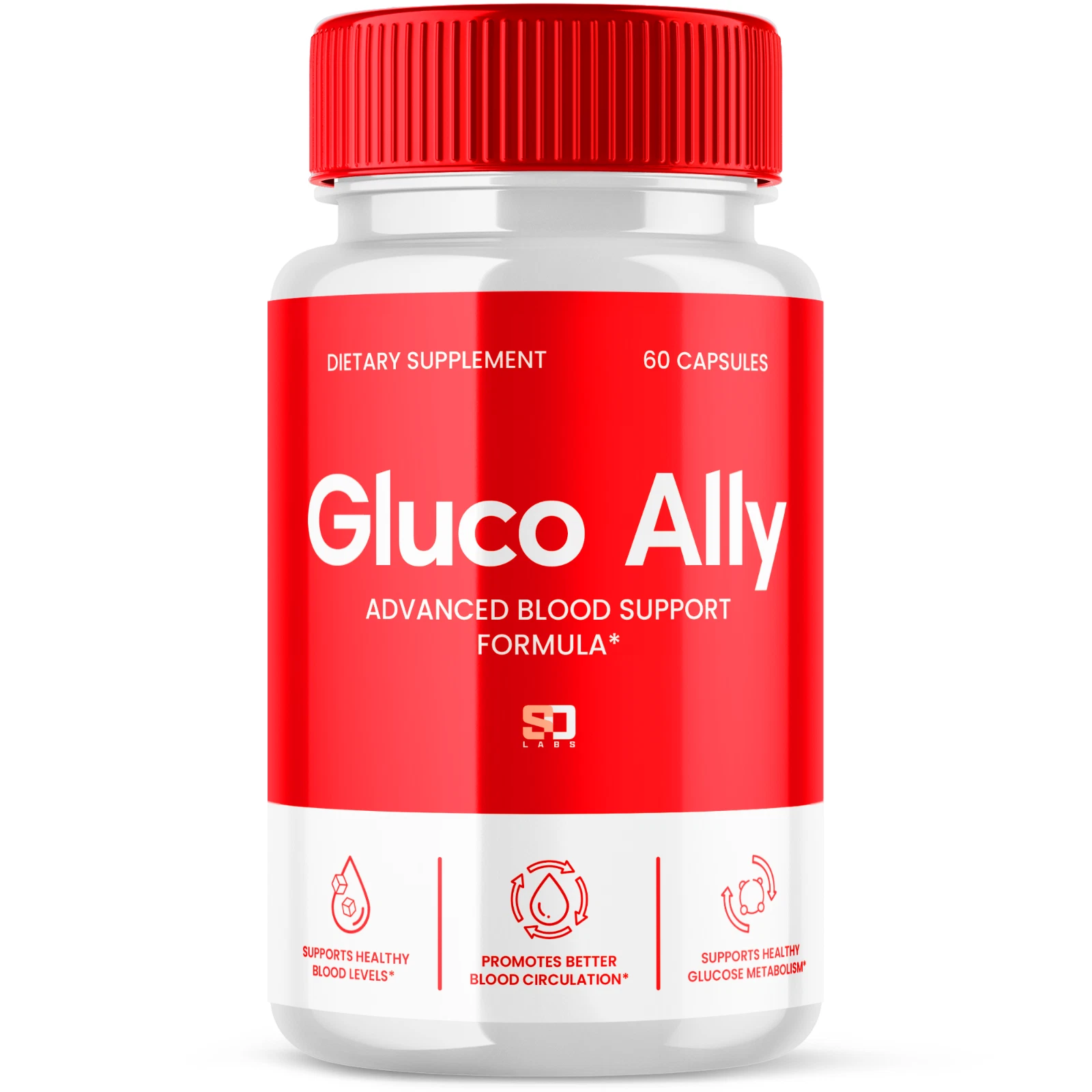Gluco Ally Pills - Gluco Ally Blood Health Support Formula - 60 Capsules
