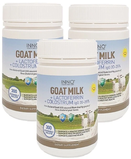 INNO HEALTH NEW ZEALAND Goat Milk + Lactoferrin + Colostrum 300tablets