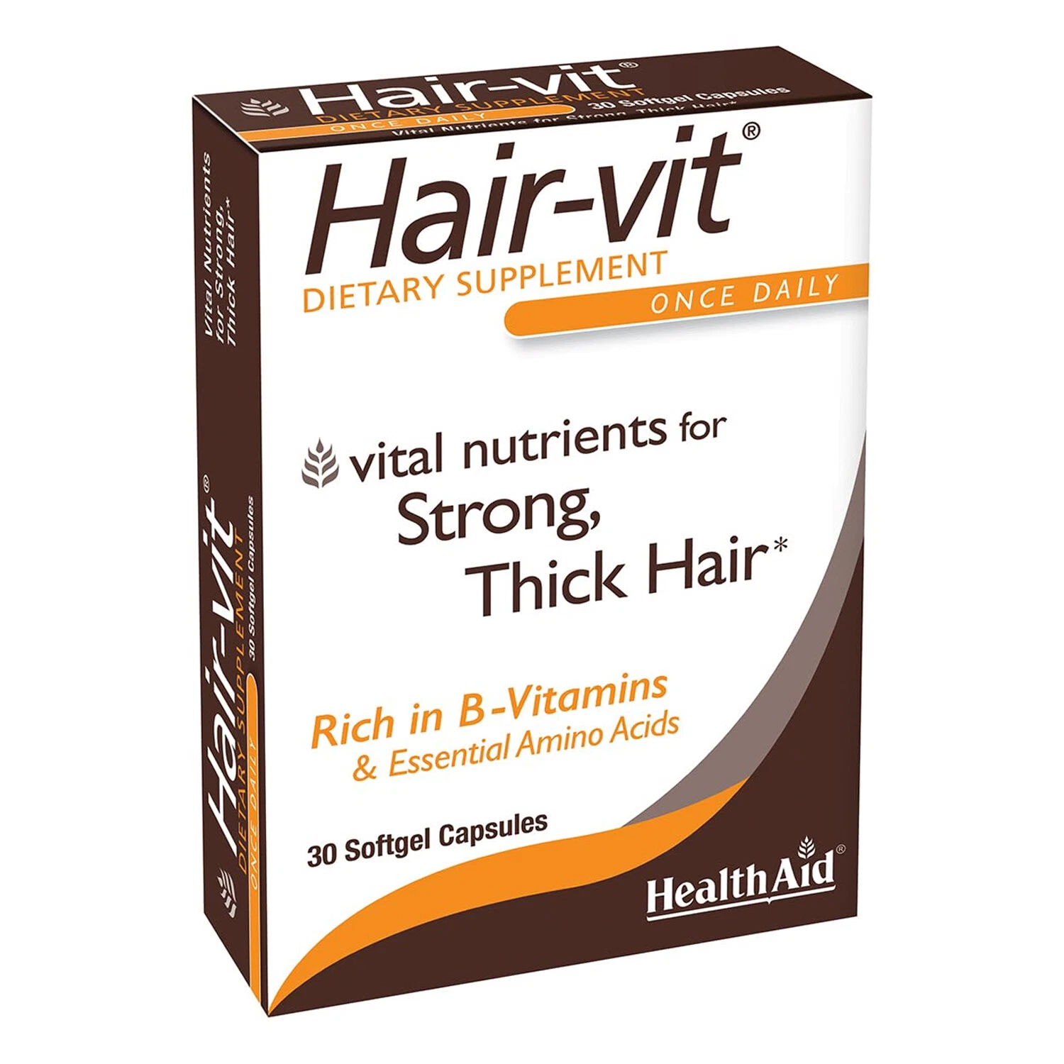 Health Aid Hair-vit, Vital Nutrients 4 Strong, Thick Hair,30 Softgel Caps