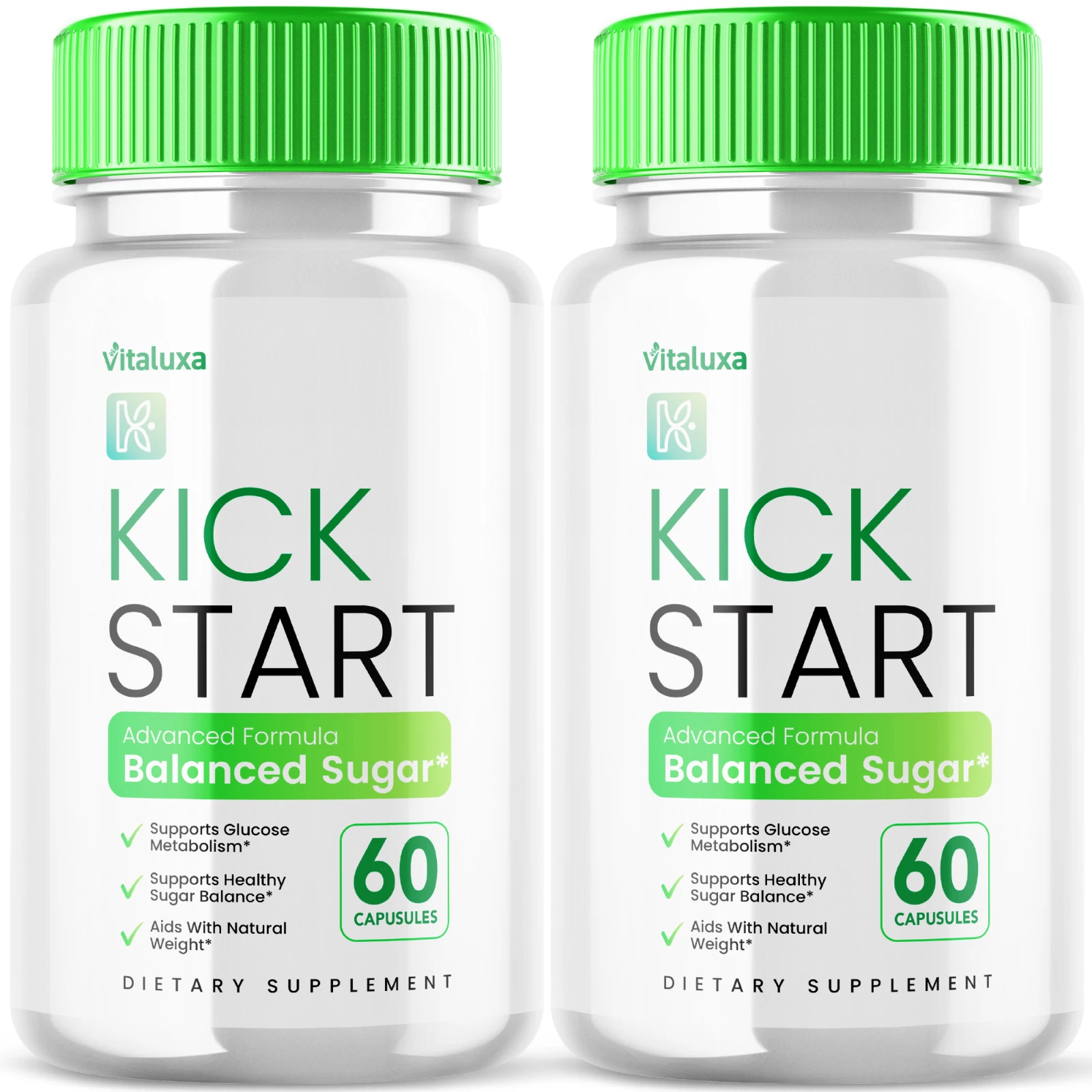 (2 Pack) Kick Start Blood Capsule Balanced Sugar Supplement Pills (120 Capsules)