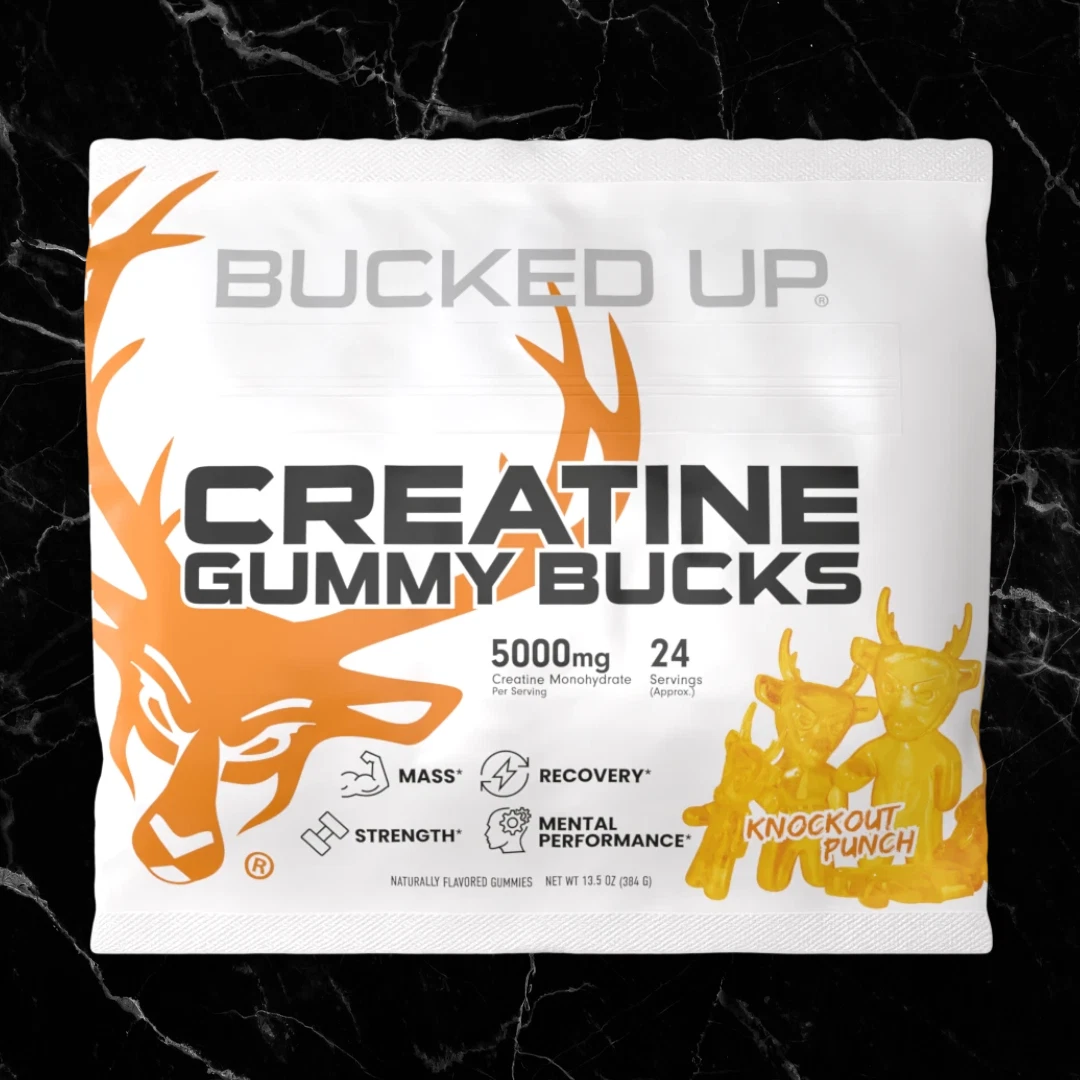 Bucked Up Creatine - Monohydrate 5g Gummies 24 servings muscle, strength, energy