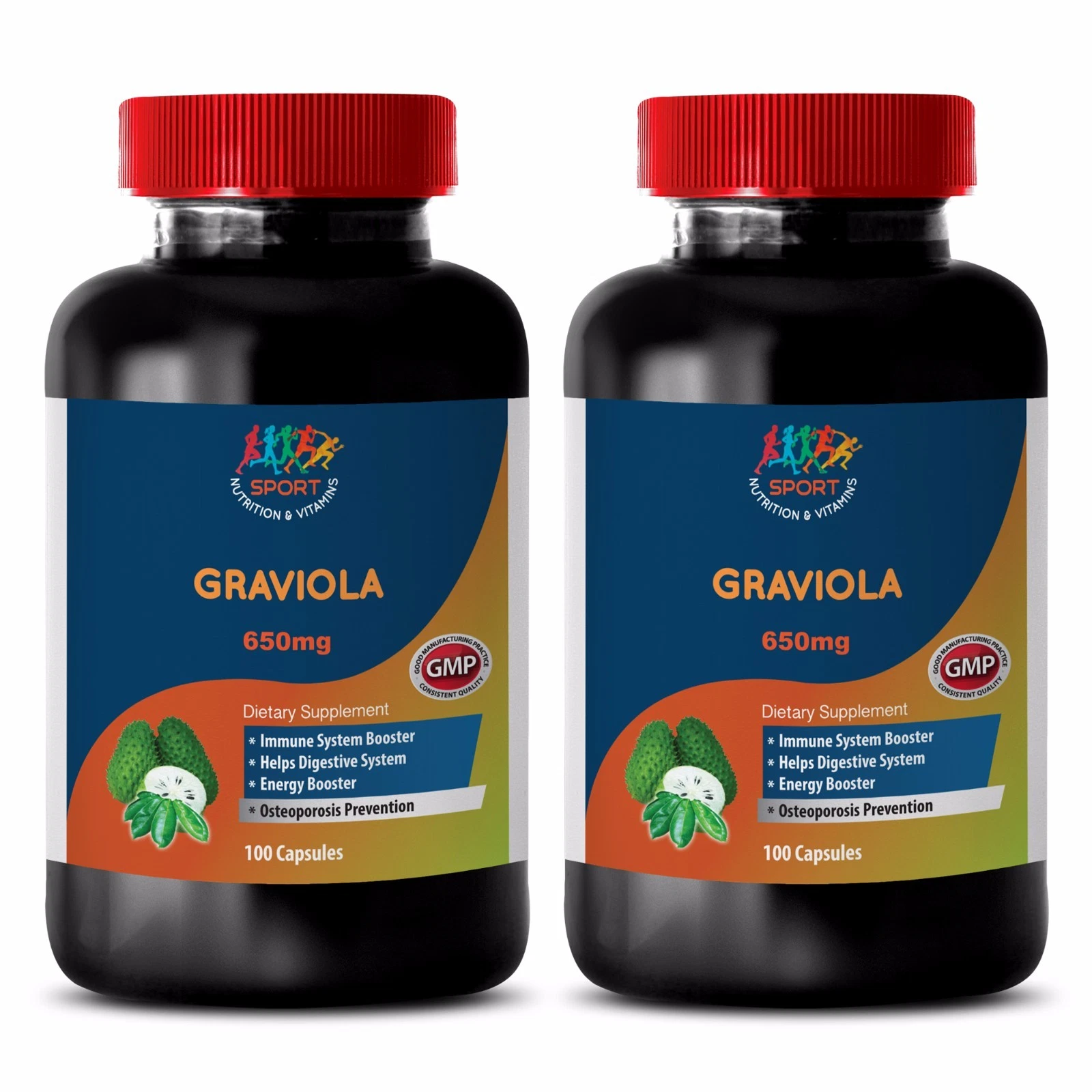 Boost Mental Focus Capsules - Graviola 650mg - Guanabana Leaves 2B