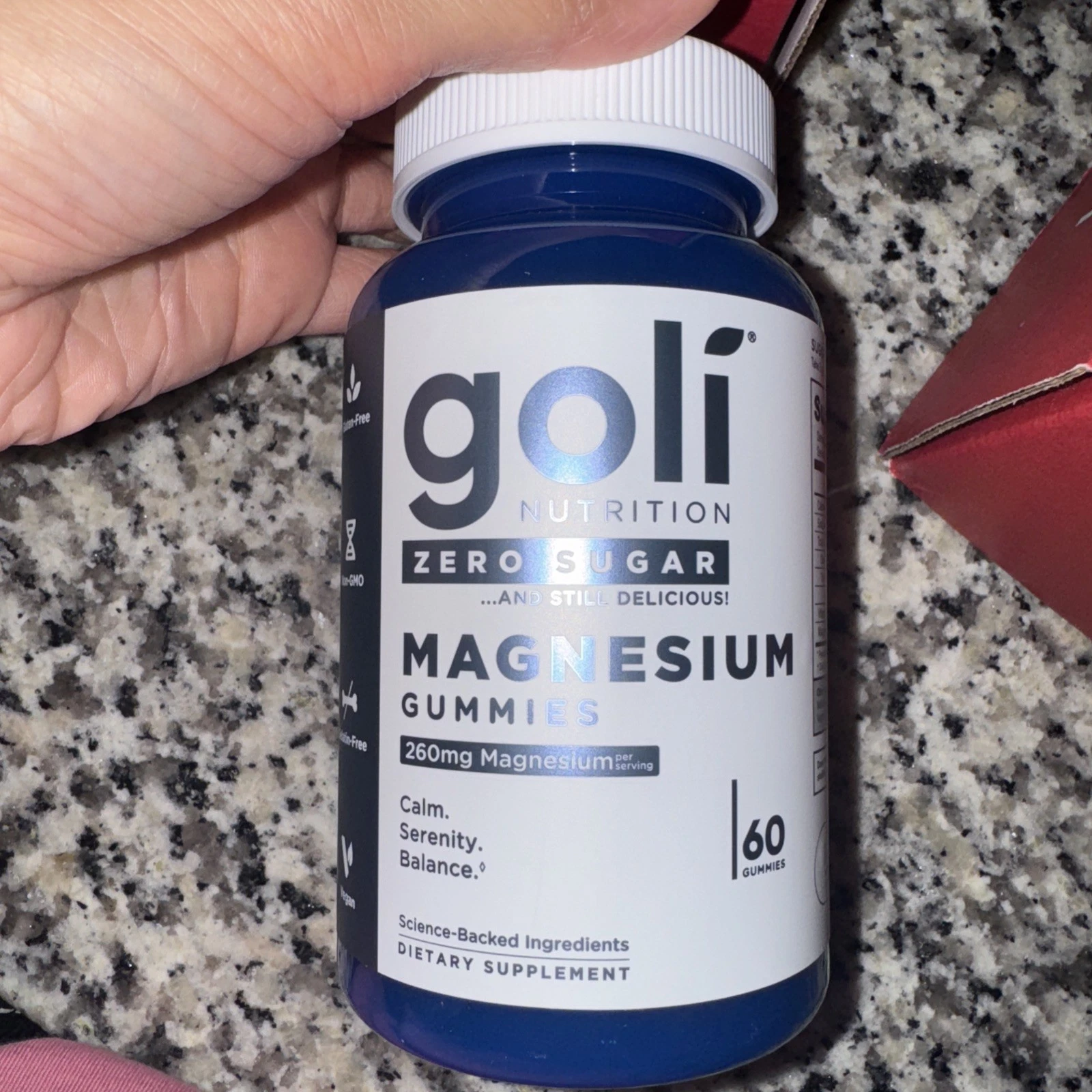 Goli Nutrition Sugar Free Magnesium Gummies, Calm, Serenity, Balance 60ct