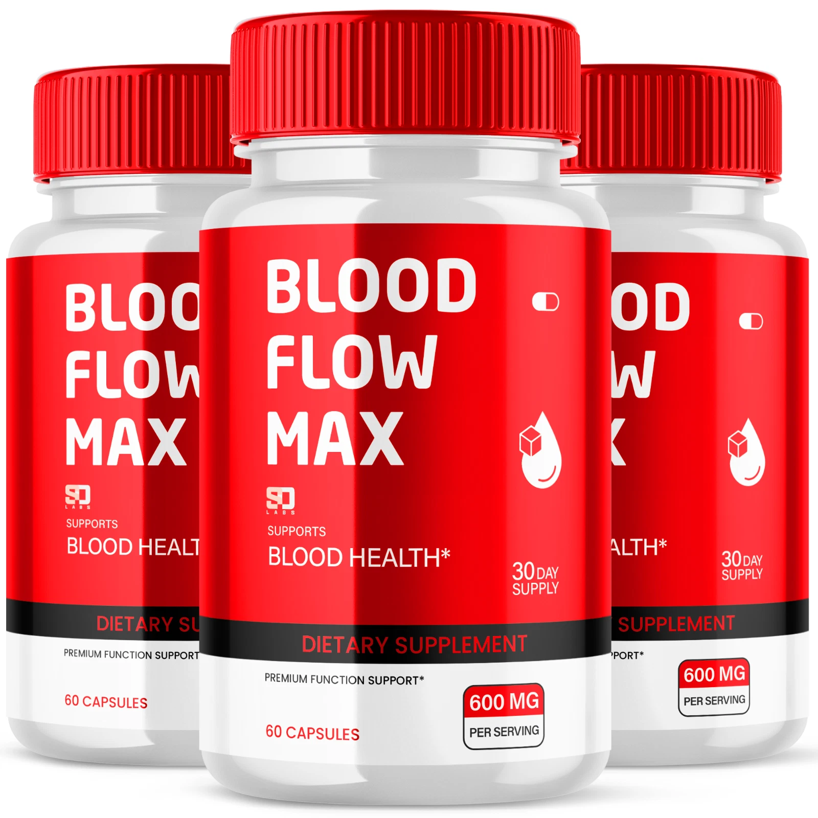 Blood Flow Max Supports Blood Health and Function Pills 180 Capsules (3 Pack)