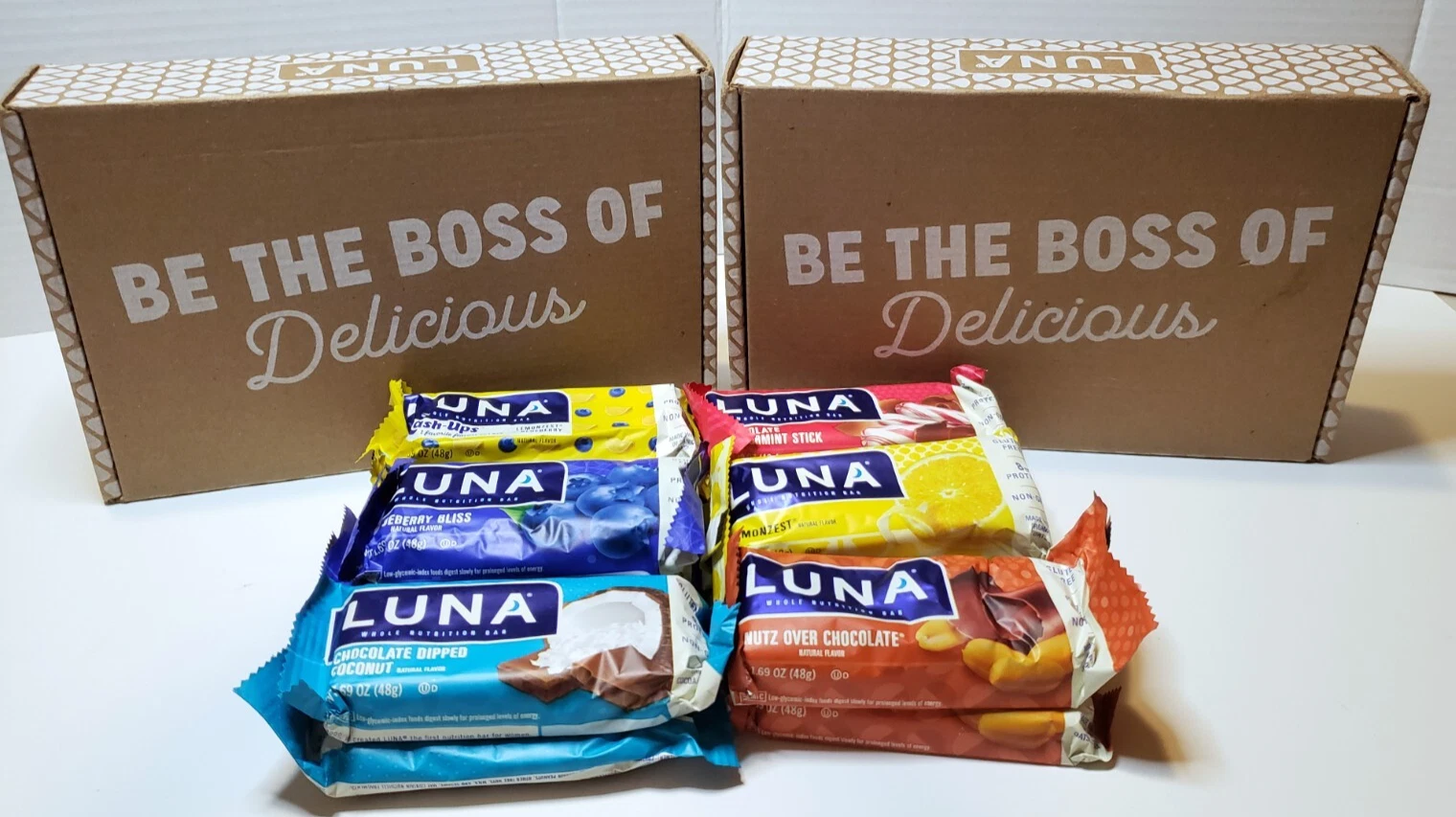 2 BOXES LUNA Bar - Variety Pack - Gluten-Free - Non-GMO - 7-9g Protein 24 Count