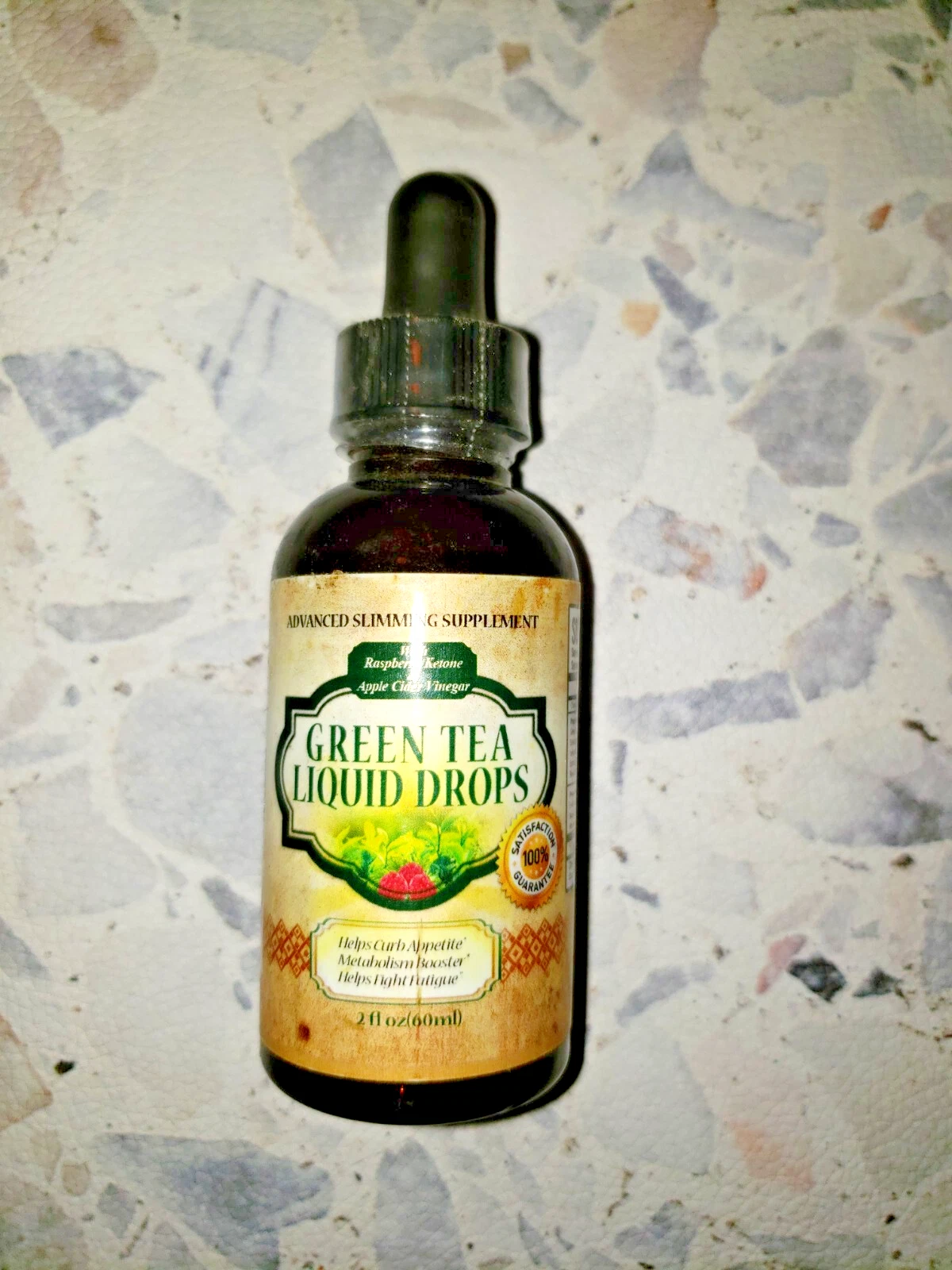Green Tea Extract Liquid Drops Appetite Control Fat Burn Supplement Exp 7/29