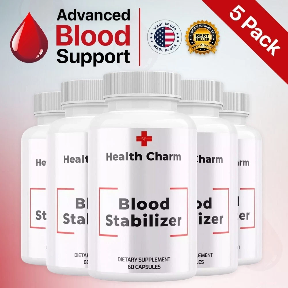( 5 Pack ) Health Charm Advanced Blood Support Natural Glyco Formula Supplement