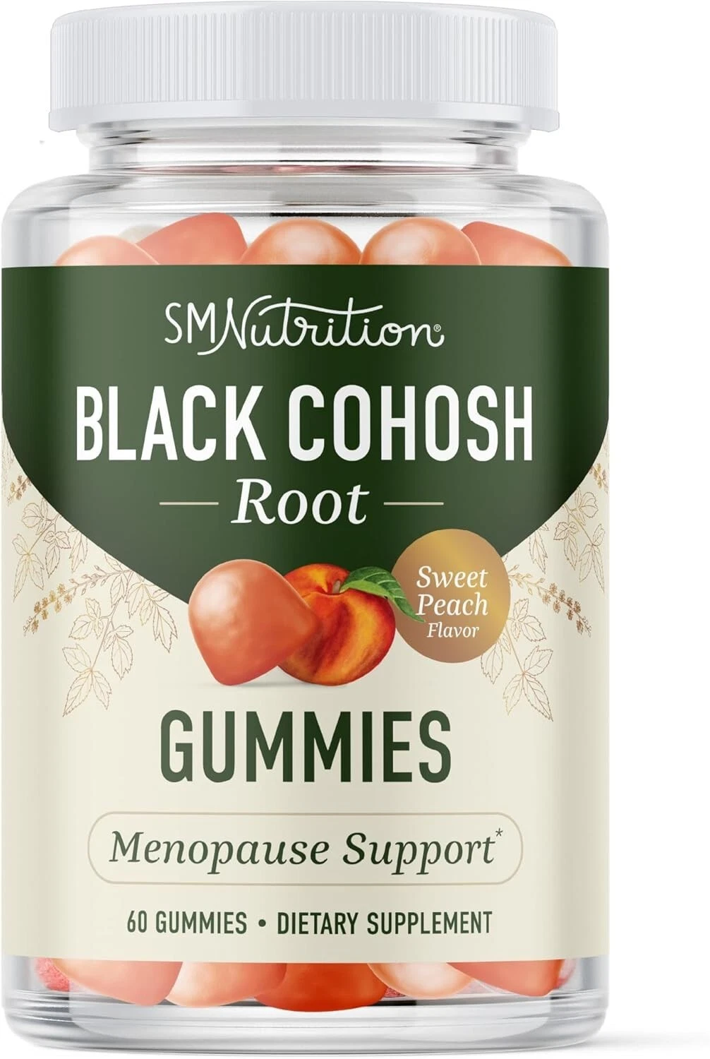 Black Cohosh Gummies for Menopause Relief, Hot Flashes & Night Sweats 50mg, 60ct