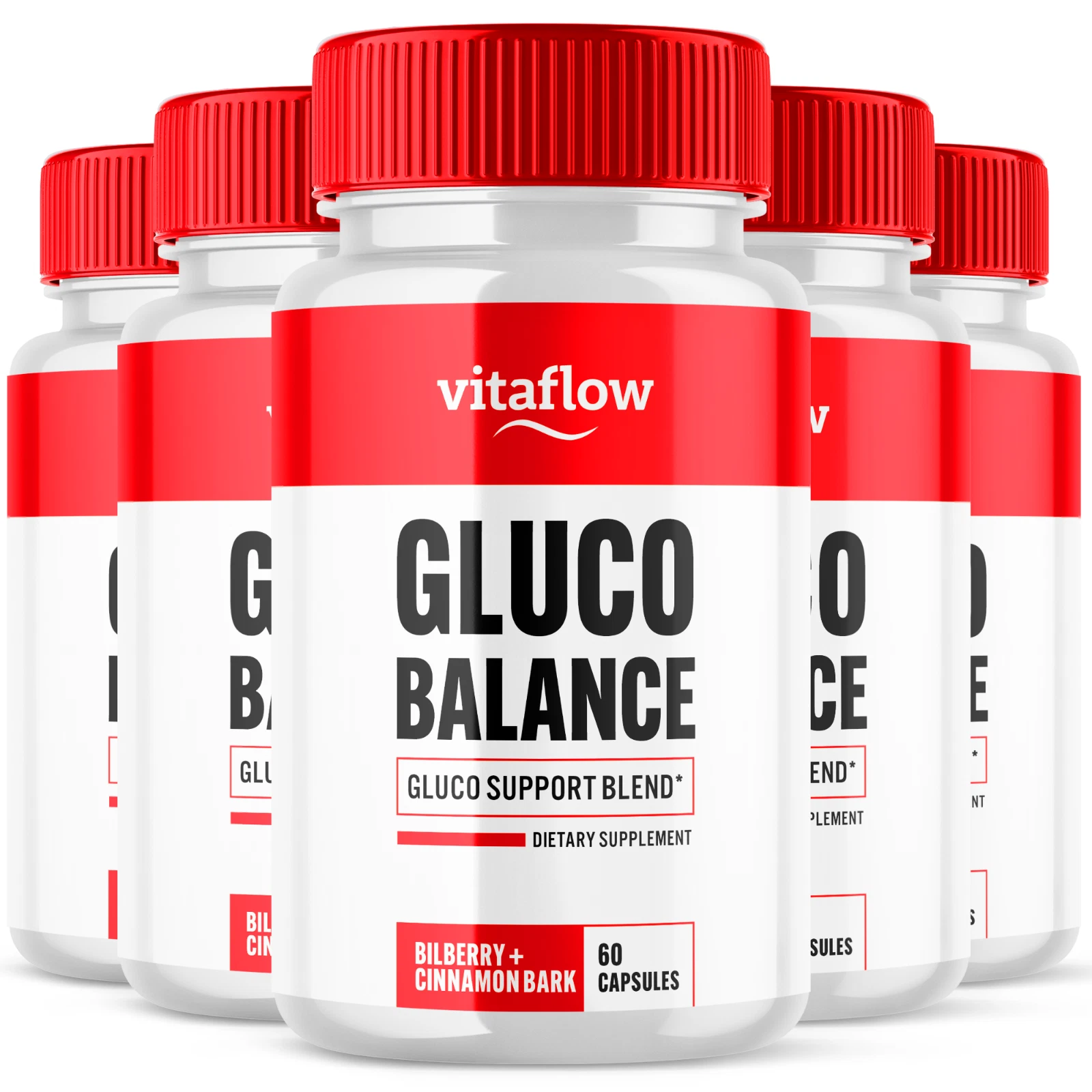 (5 Pack) VitaFlow Blood Balance Capsules, Vita Flow Glycogen (300 Capsules)