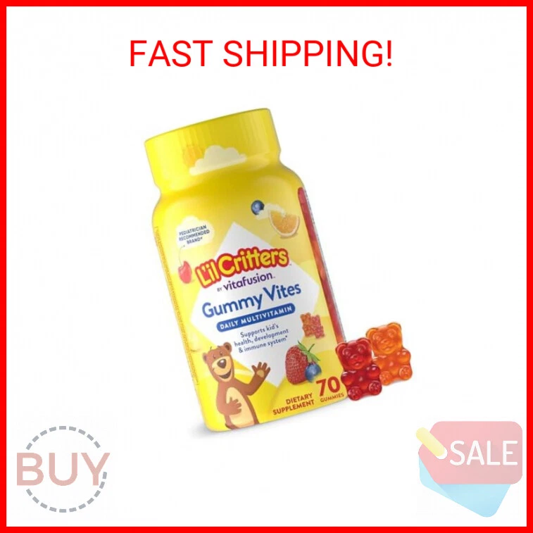 L’il Critters Gummy Vites Daily Gummy Multivitamin for Kids, Vitamin C, D3 for I