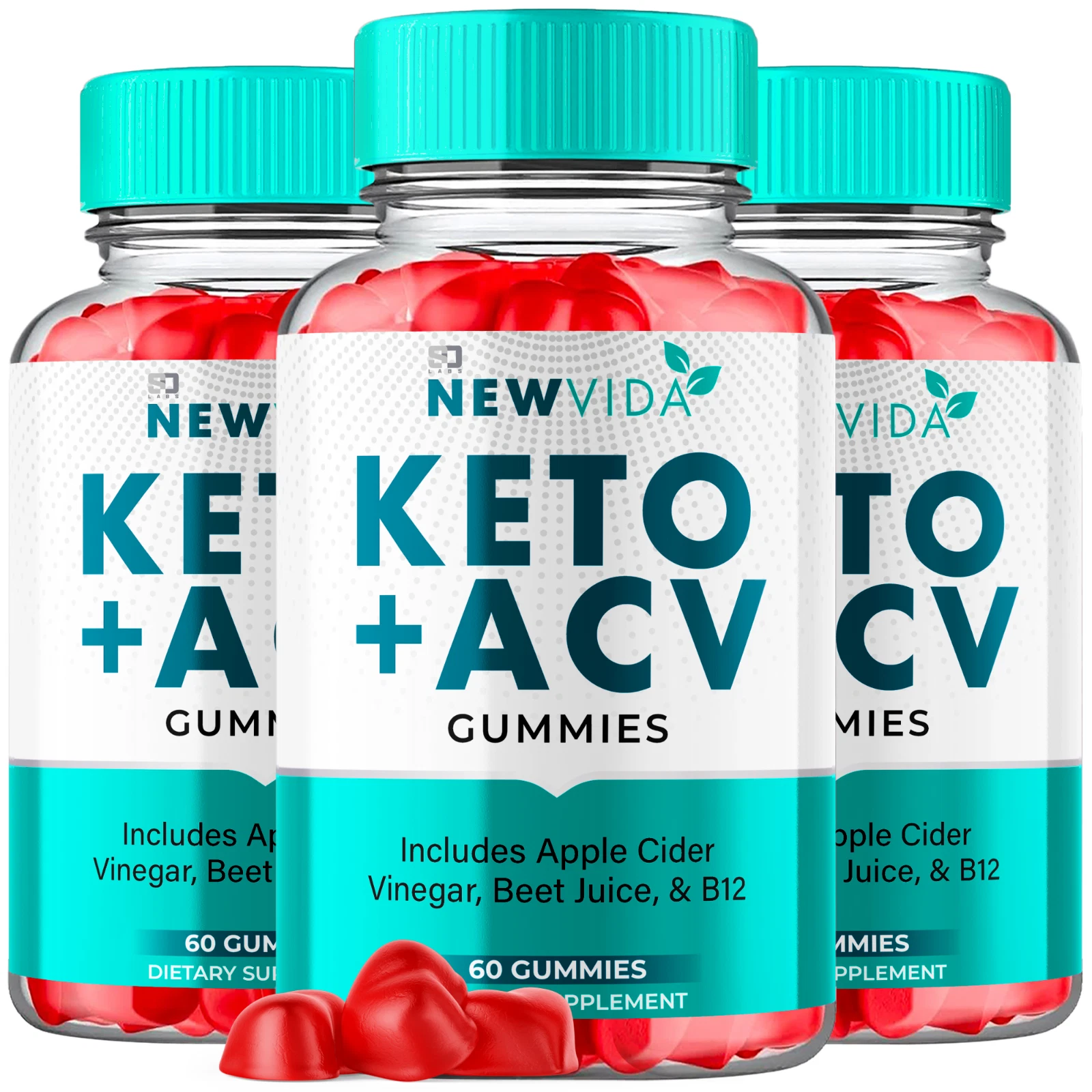 New Vida Keto, New Vida Keto ACV Weight Loss & Fat Burn Gummies (3 Pack)