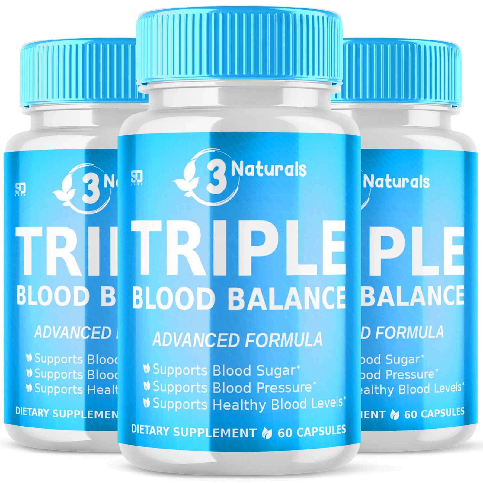 3 Naturals Triple Blood Balance - Supports Pressure & Sugar level (3 Pack)