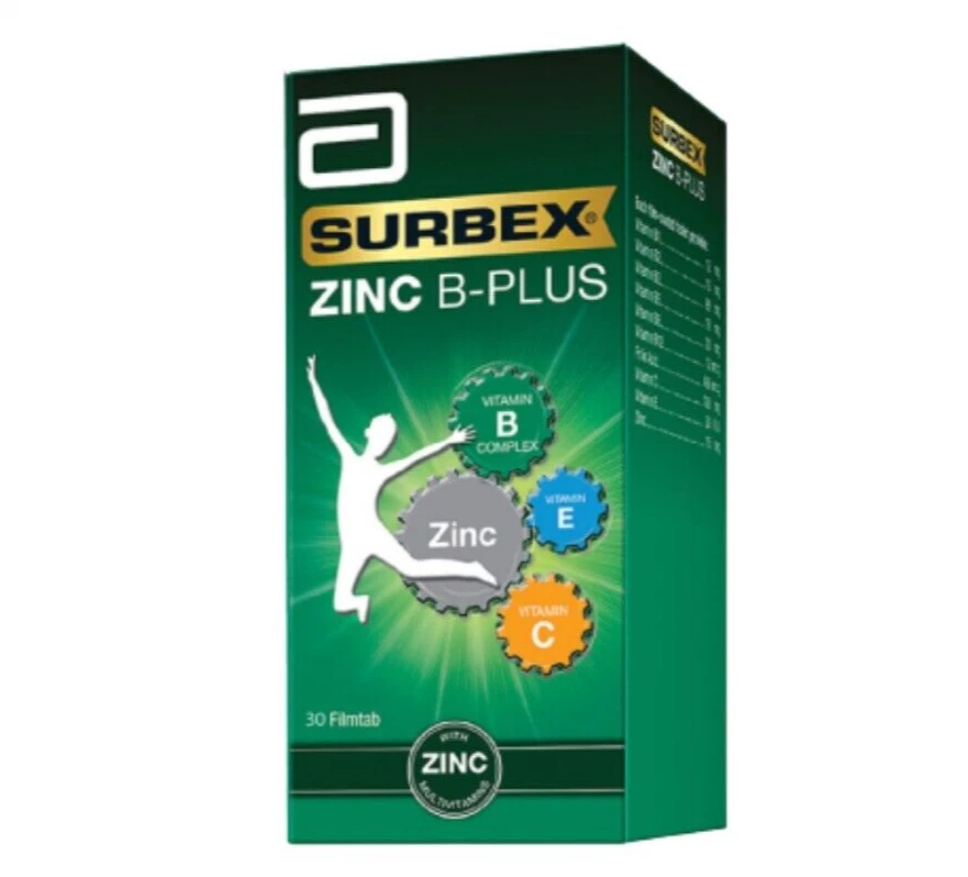 Surbex ( EXP 11/2026 )Zinc High Strength Vitamin B with Zinc Anti-Stress 60's