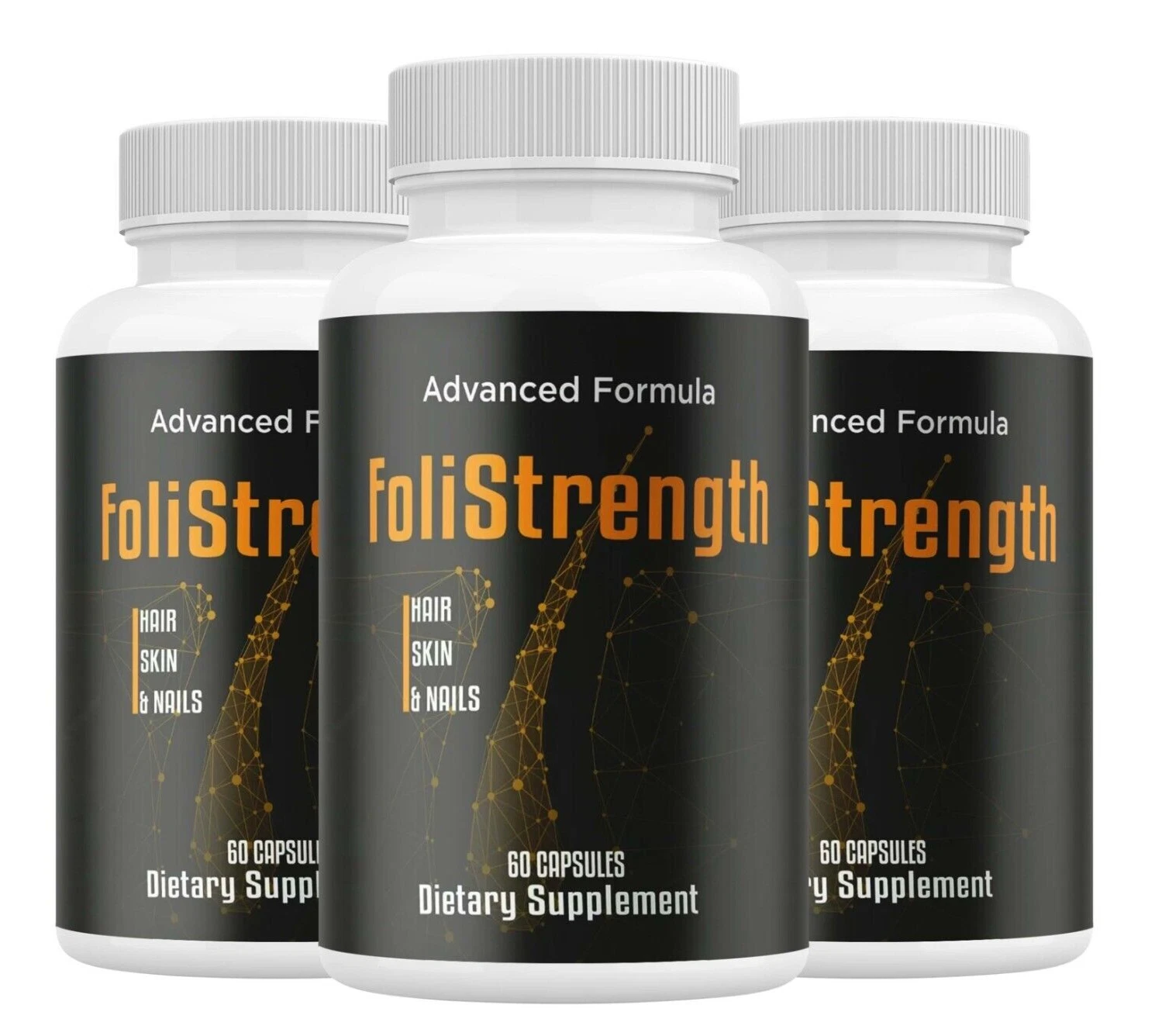 (3 Pack) FoliStrength Hair Growth Pills, Foli Strength for Hair, Skin, & Nails