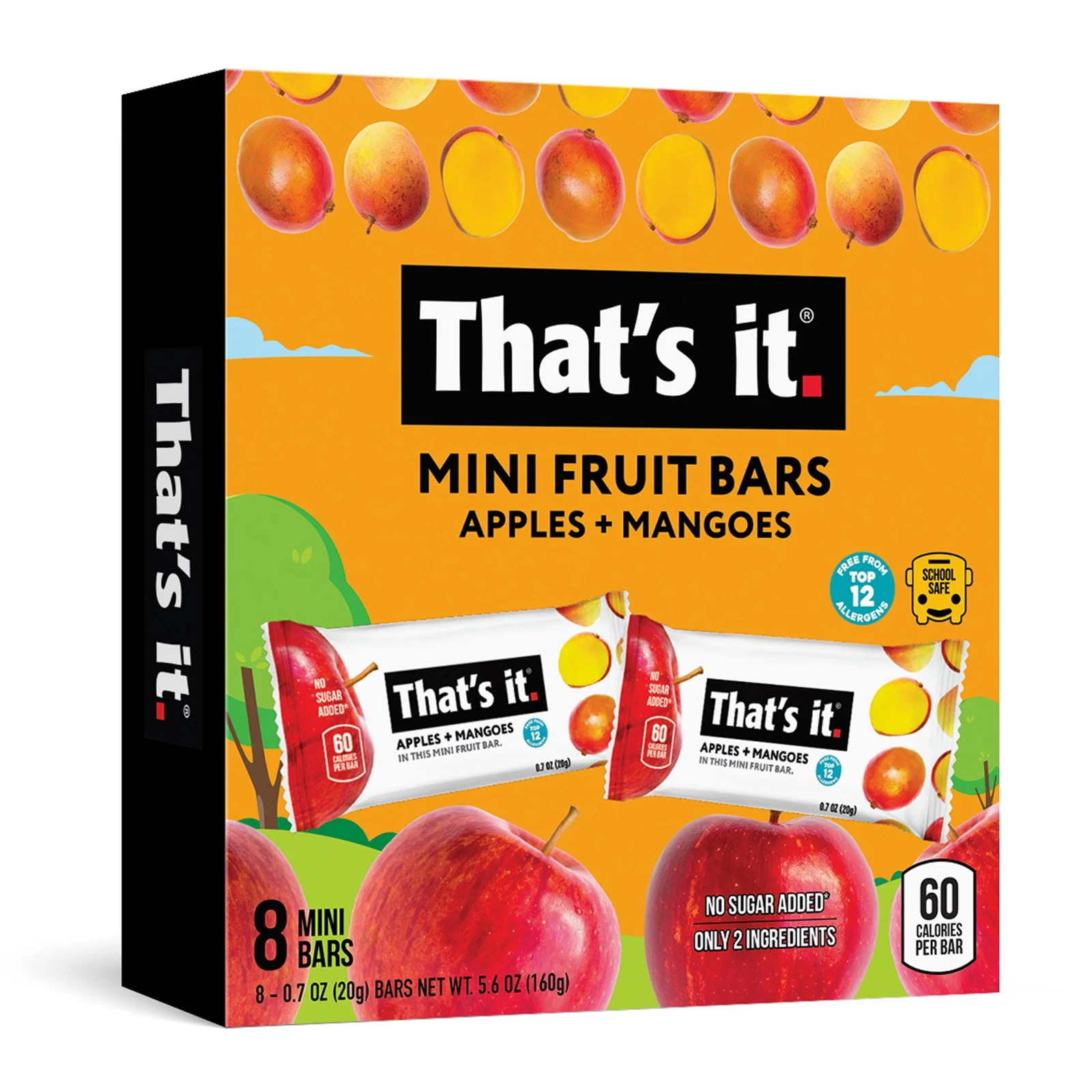 That's it. Gluten-Free Soft & Chewy Apple + Mango Fruit Bars, 0.7 oz, 8 Ct.