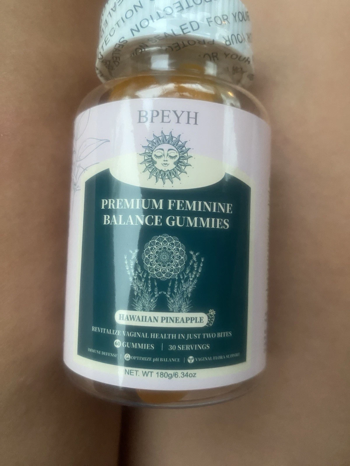 Premium Feminine Balance Gummies, Hawaiian Pineapple 60 Gummies for Vital Health