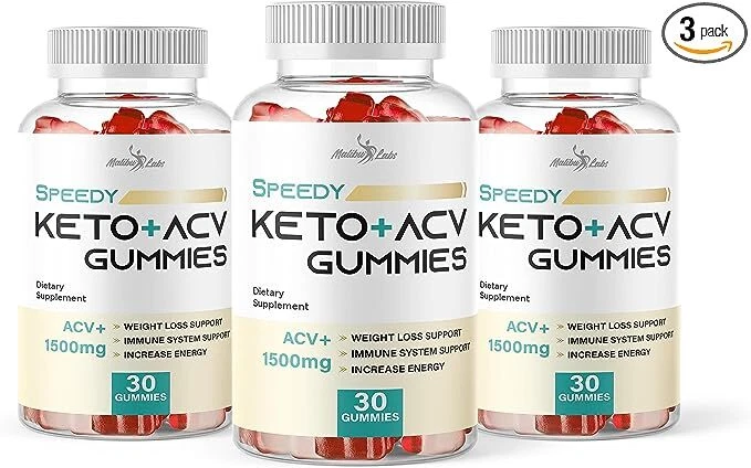 Speedy Keto ACV Apple Cider Vinegar Gummies Weight Loss - 1500mg (90-Day Supply)