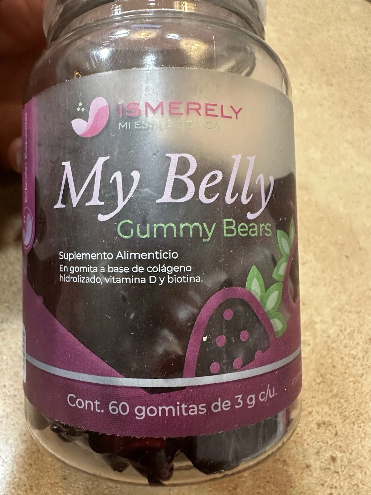 Colageno My Belly-t gummy Ismerely Hidrolizado Uva, Nutre Tendones y Ligamentos