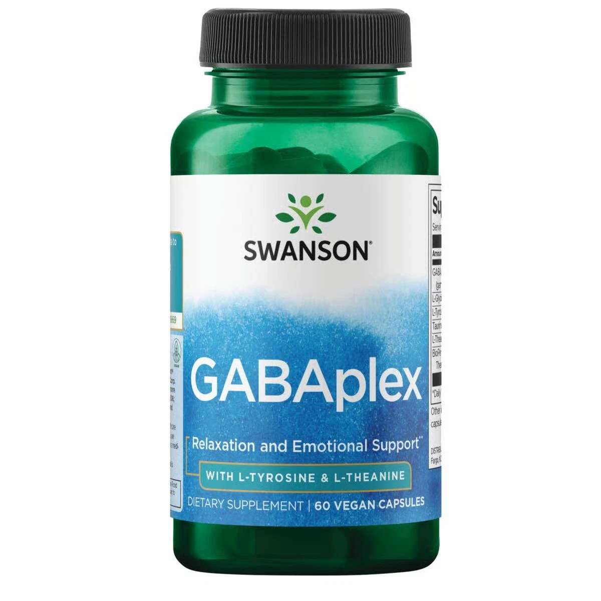 Swanson Gabaplex with L-Tyrosine and L-Theanine 60 Veggie Capsules