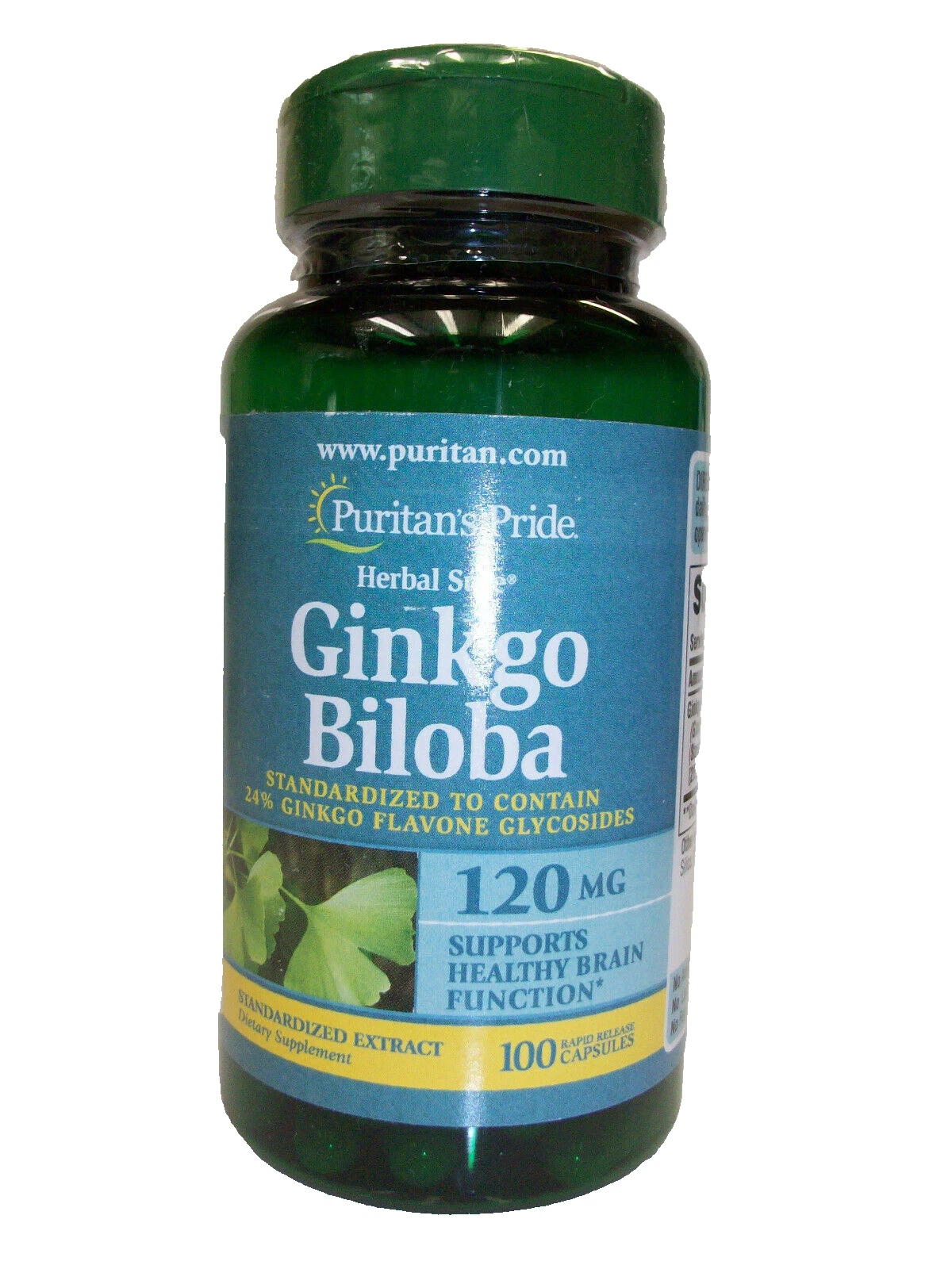 Ginkgo Biloba 120 mg 100 Capsules Supports Healthy Brain Function