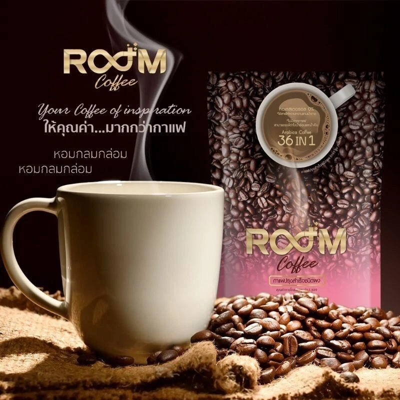 1x Room Coffee 36IN1 Arabica Slim Fit Collagen Vitamins Fiber Detox Weight Loss