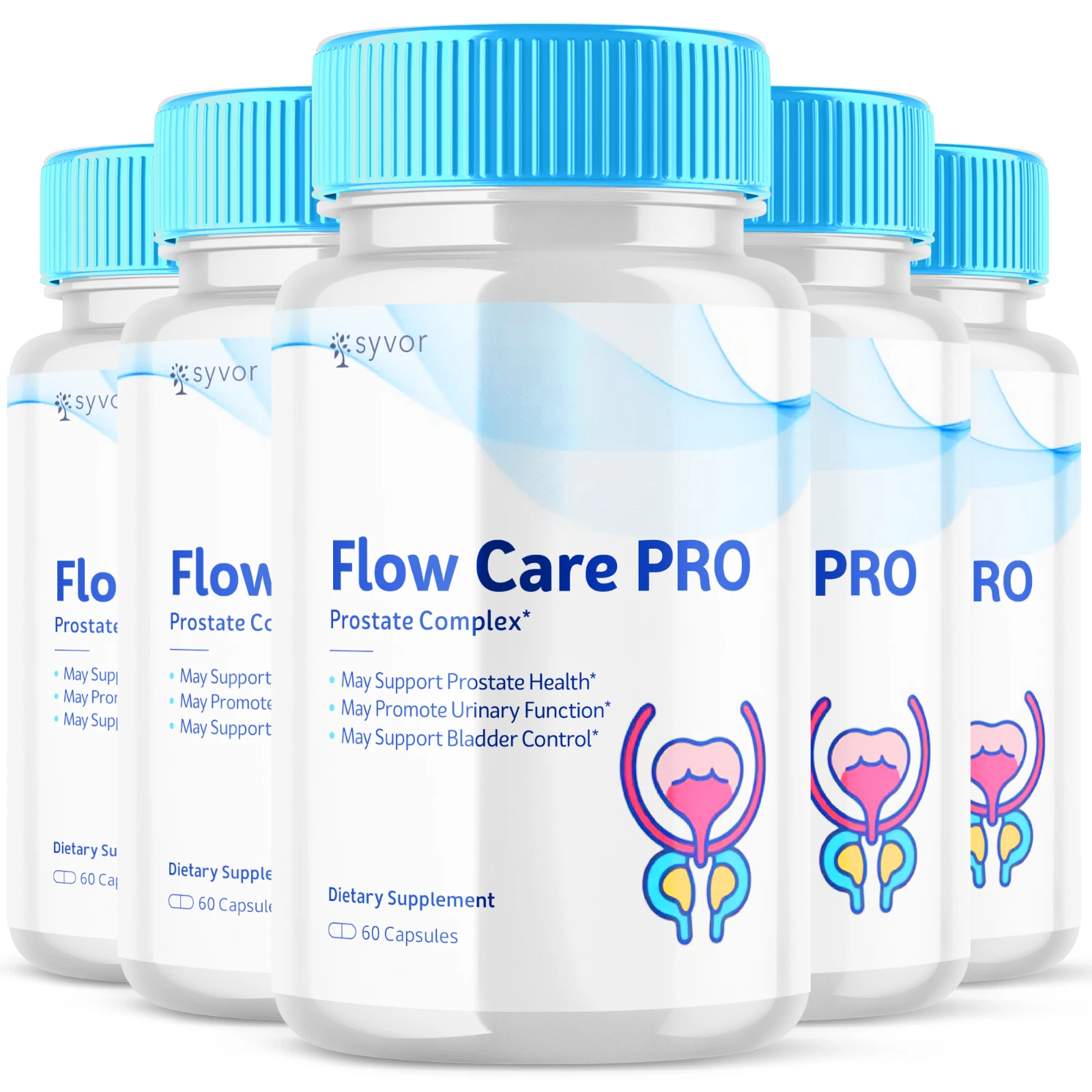 Flow Care Pro Advanced Prostate Complex Supplement Bladder Support 300 Capsules